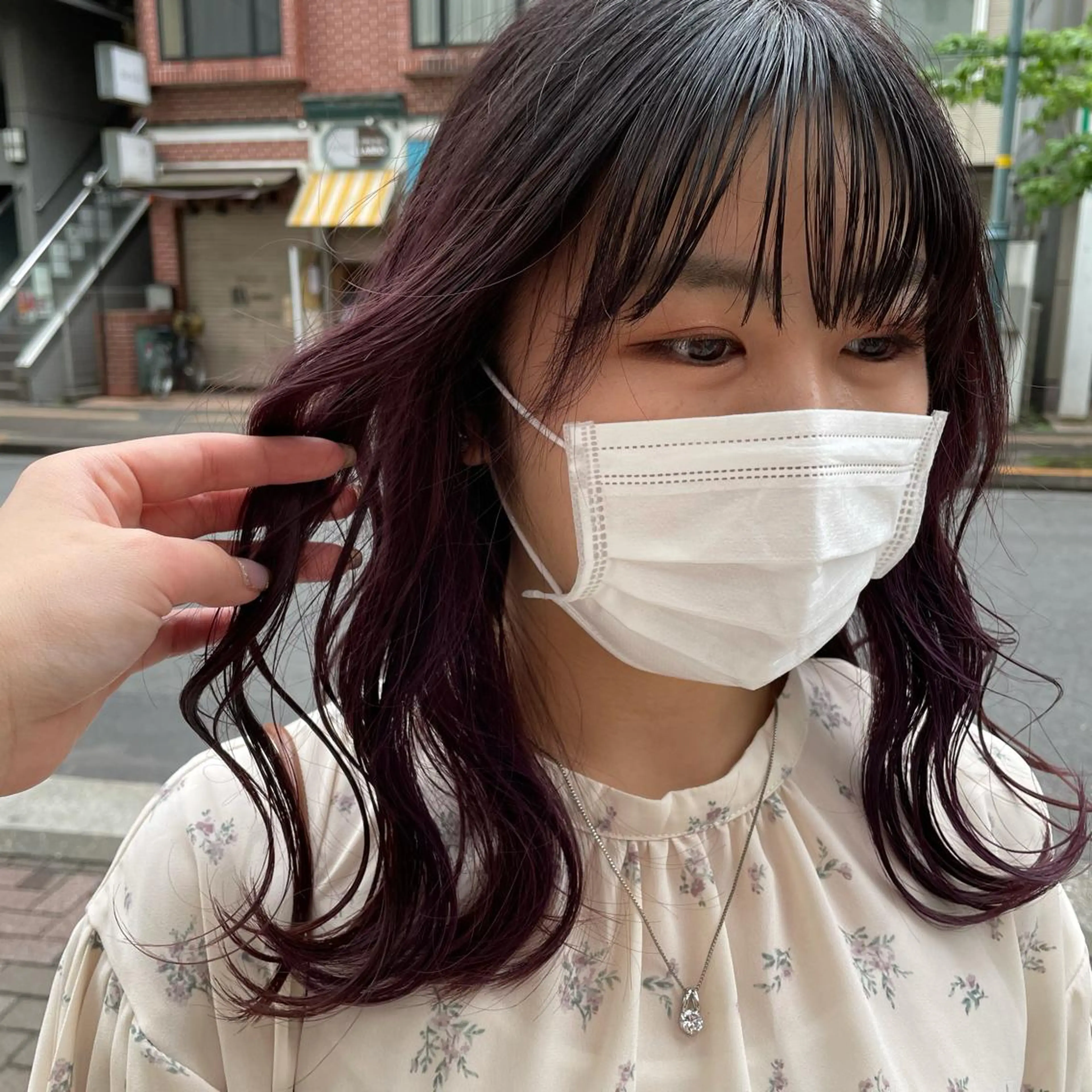 セミロング カラー ヘアカラー 韓国ヘア🦋 MIYUのヘアスタイル