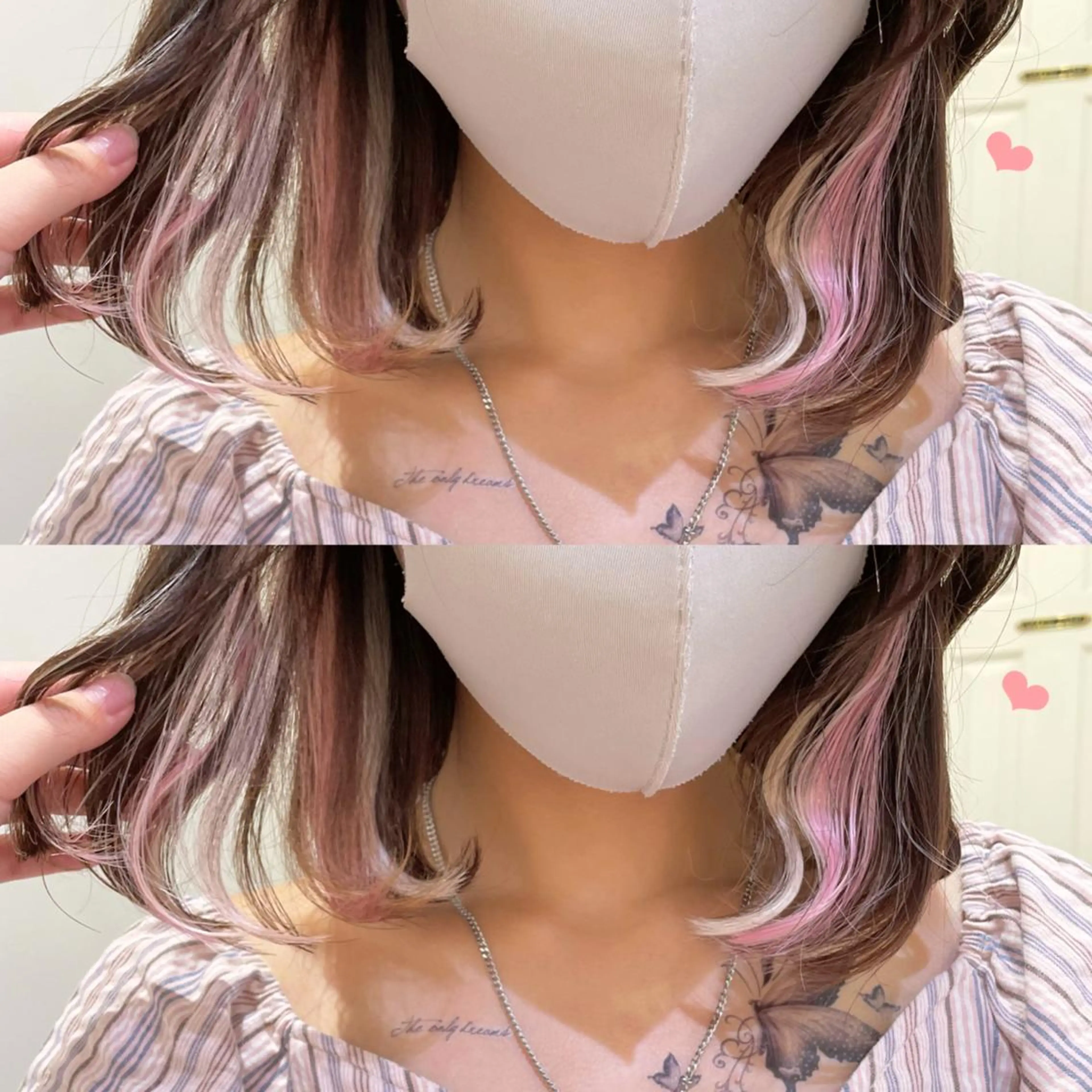 ミディアム エクステ エクステ エクステ/ハイトーン 🐏☁️miminaのヘアスタイル