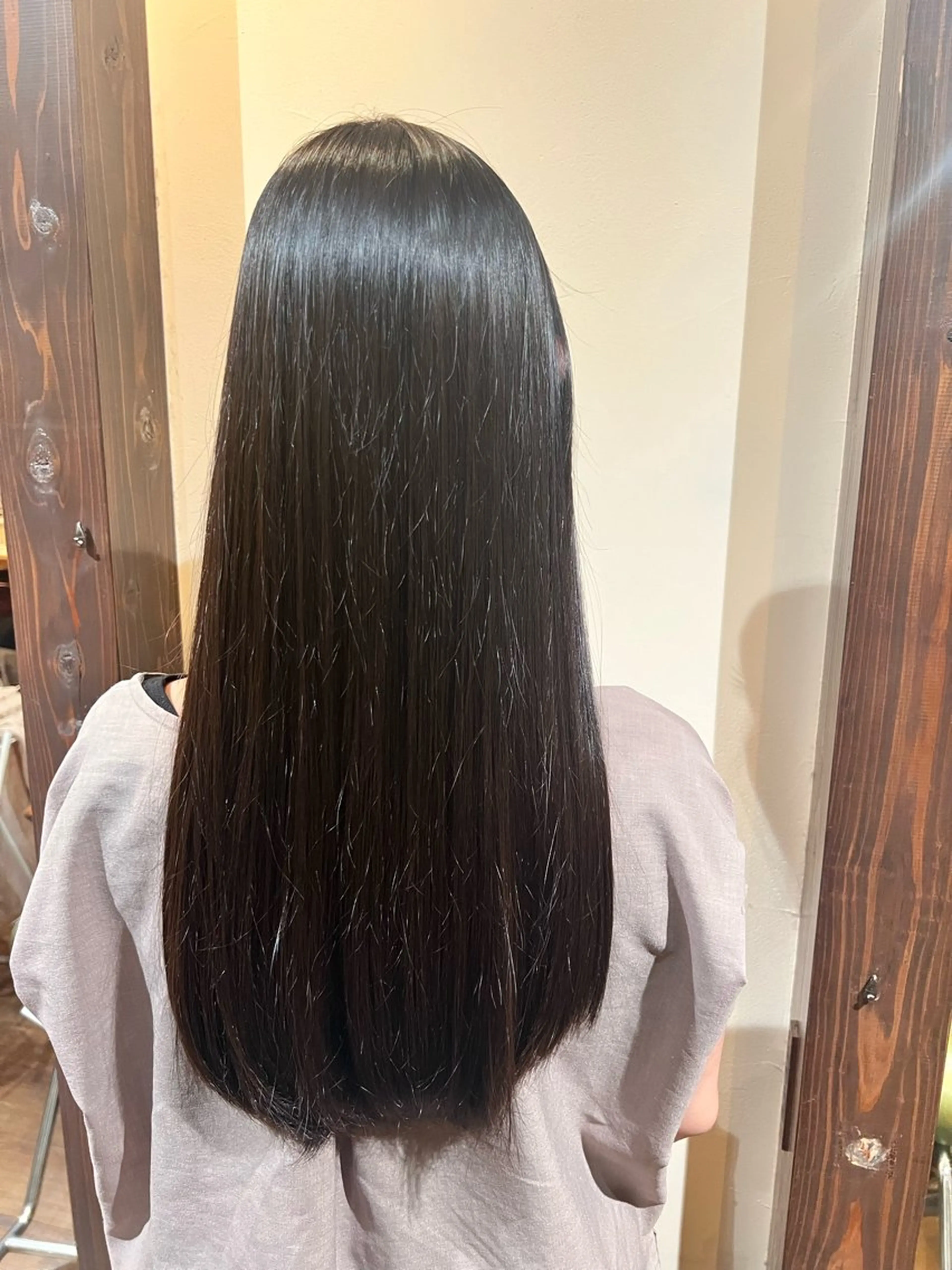 ロング 縮毛矯正 まゆ/髪質改善 ストレート/スパ🫧のヘアスタイル