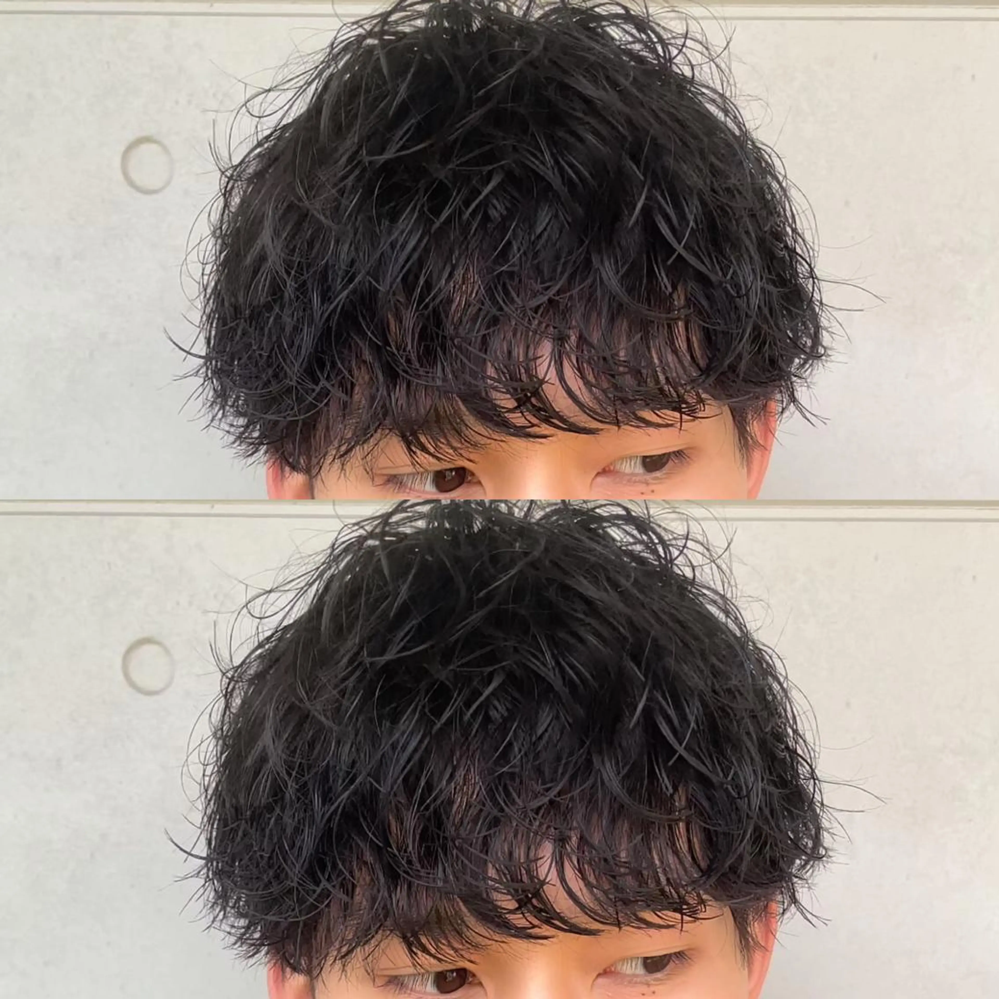 ショート パーマ メンズ マッシュ メンズパーマ 刈り上げ 波巻きパーマ メンズヘア特化 崎田 成人のヘアスタイル