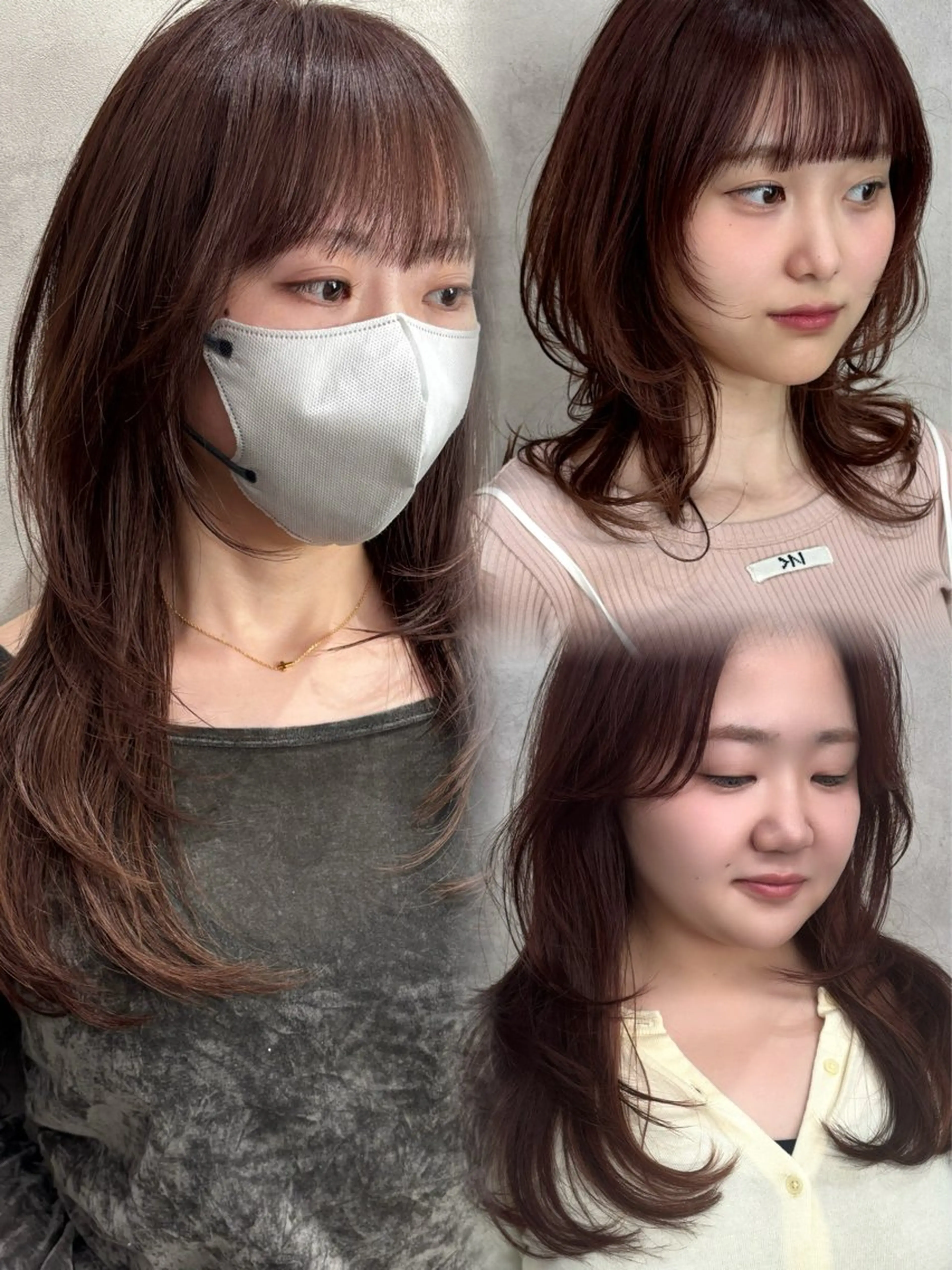 セミロング カラー ハッシュカット カット ヘアカラー トリートメント 🖤顔まわり 盛れヘア⟡アズサ🖤のヘアスタイル