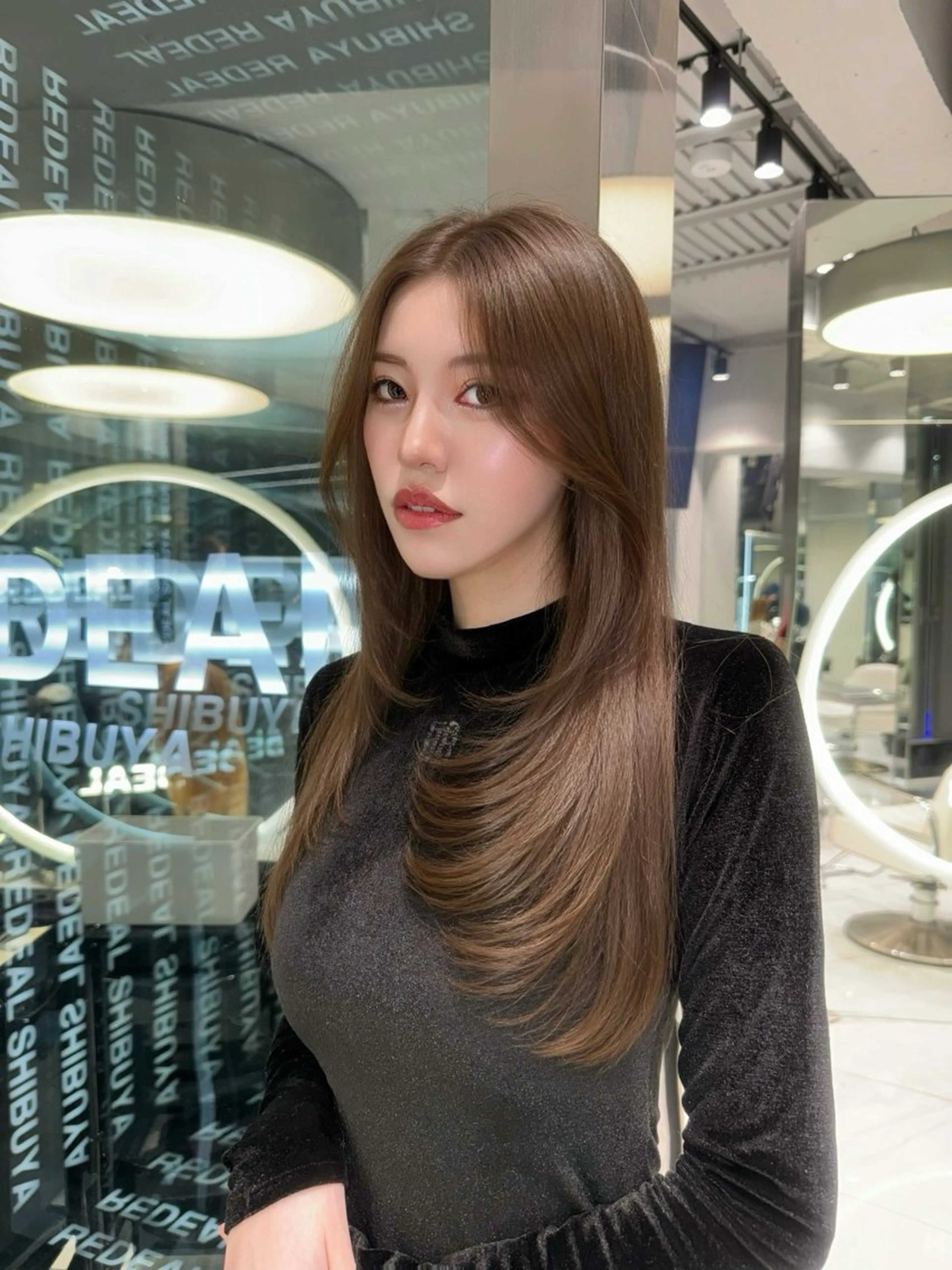 ロング カラー ヘアカラー トリートメント miuru/韓国ヘア /レイヤーカットのヘアスタイル