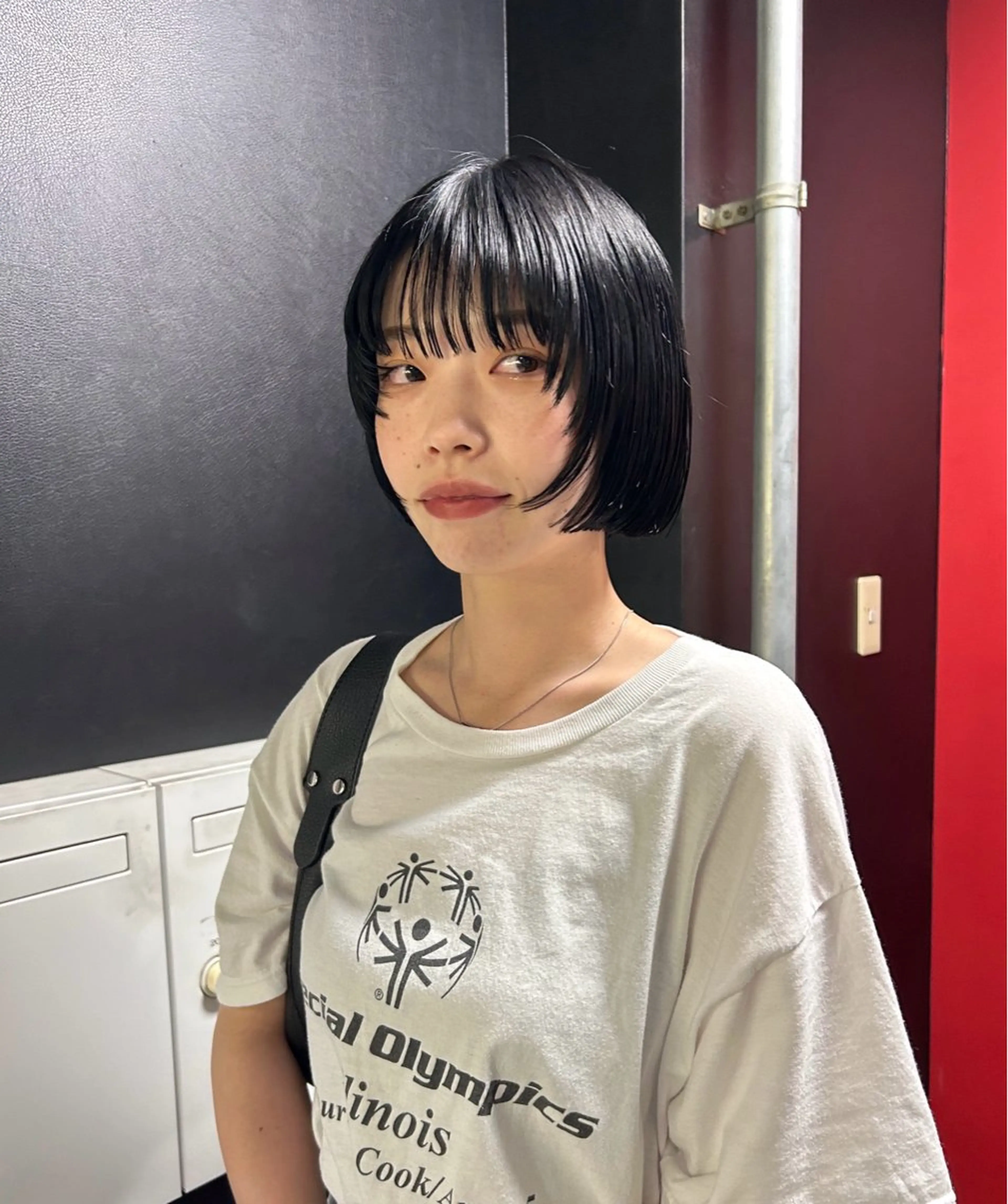 ショート 顔周りカット 市川 蘭のヘアスタイル