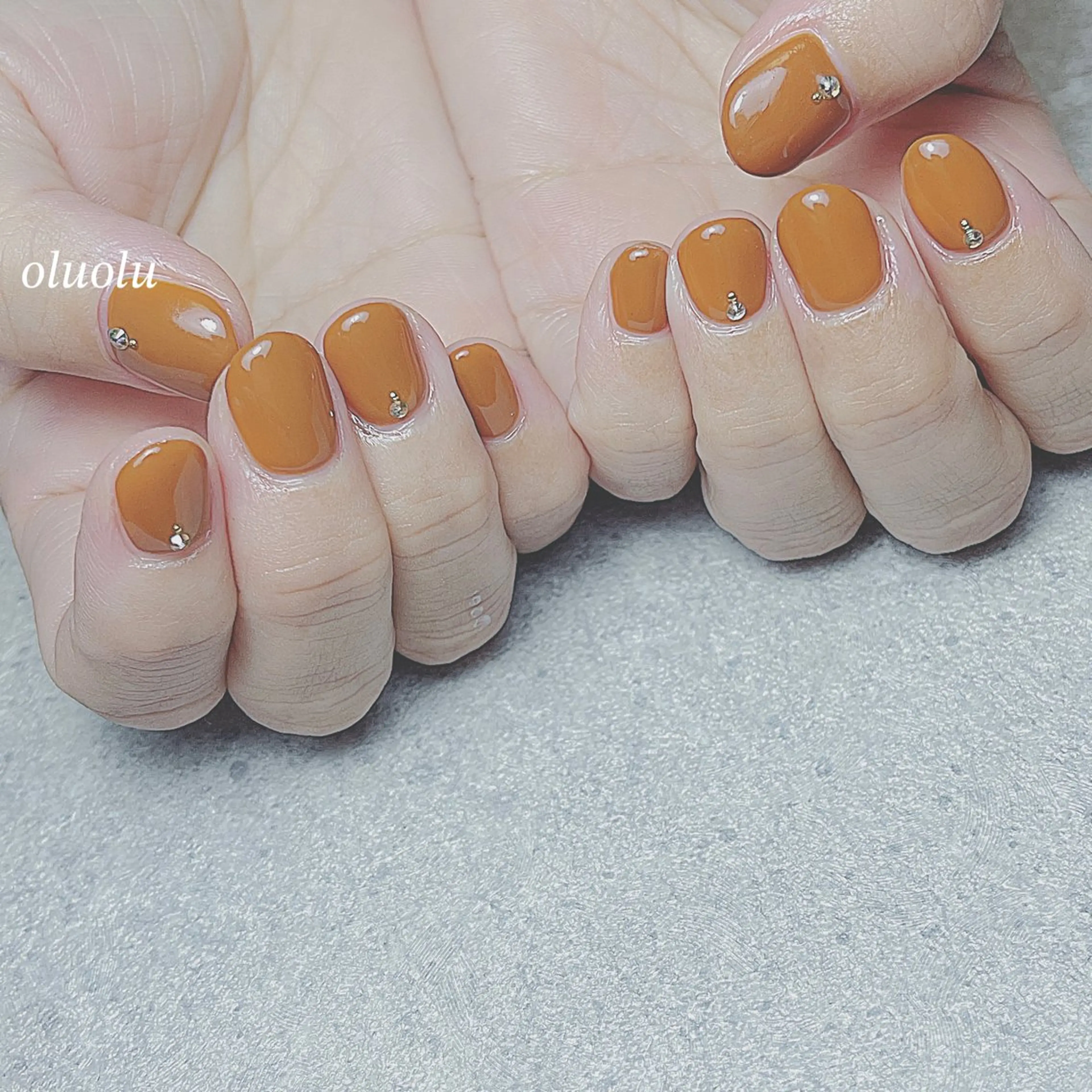 ネイル アートネイル フットネイル ニュアンスネイル ワンカラーネイル ショートネイル 大村 紬華のネイルデザイン