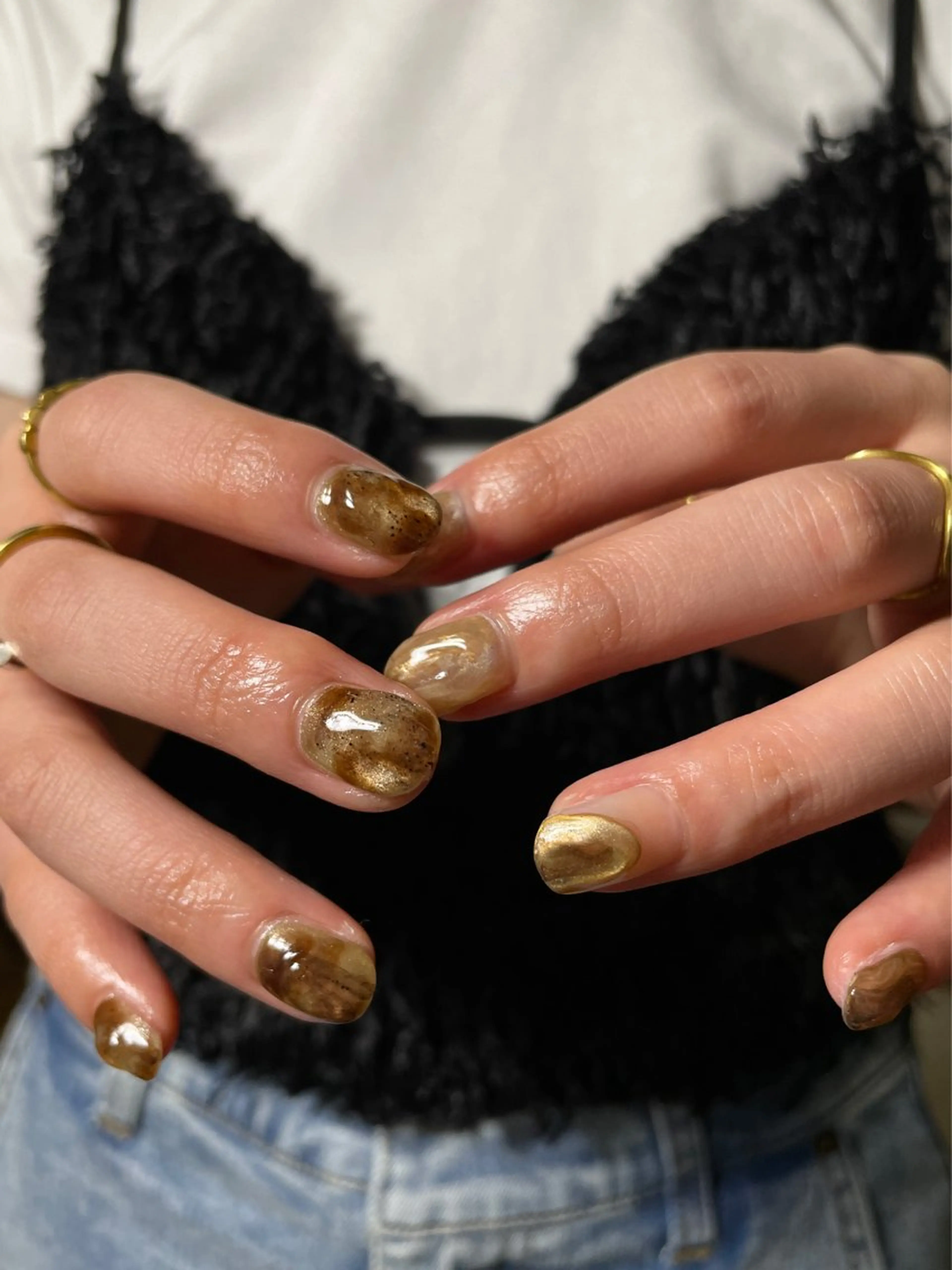 ネイル ジェルネイル ニュアンスネイル ハンドネイル "achoe" コエ HARUNAのネイルデザイン