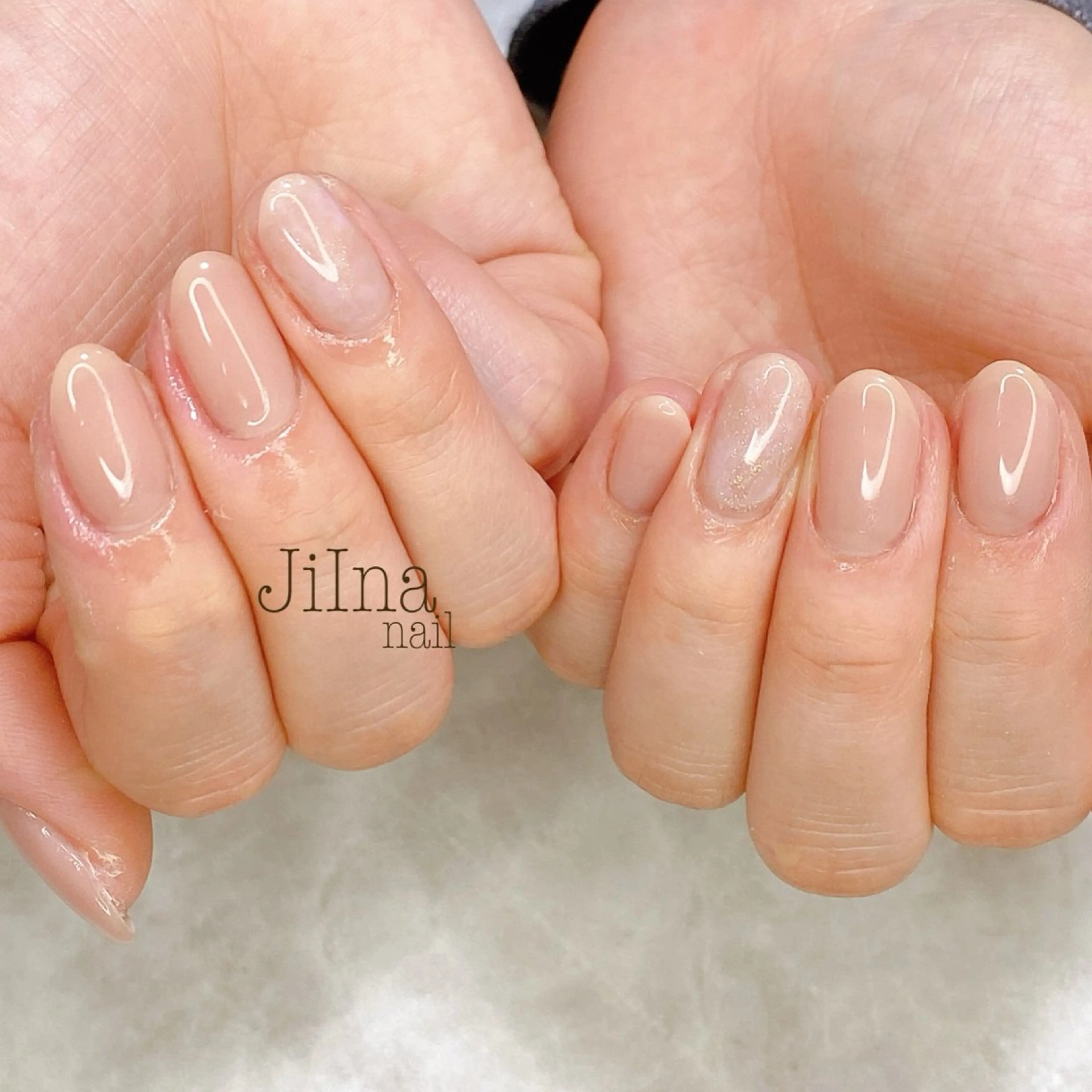 ネイル 大理石ネイル(マーブル) ワンカラーネイル JiIna nailのネイルデザイン