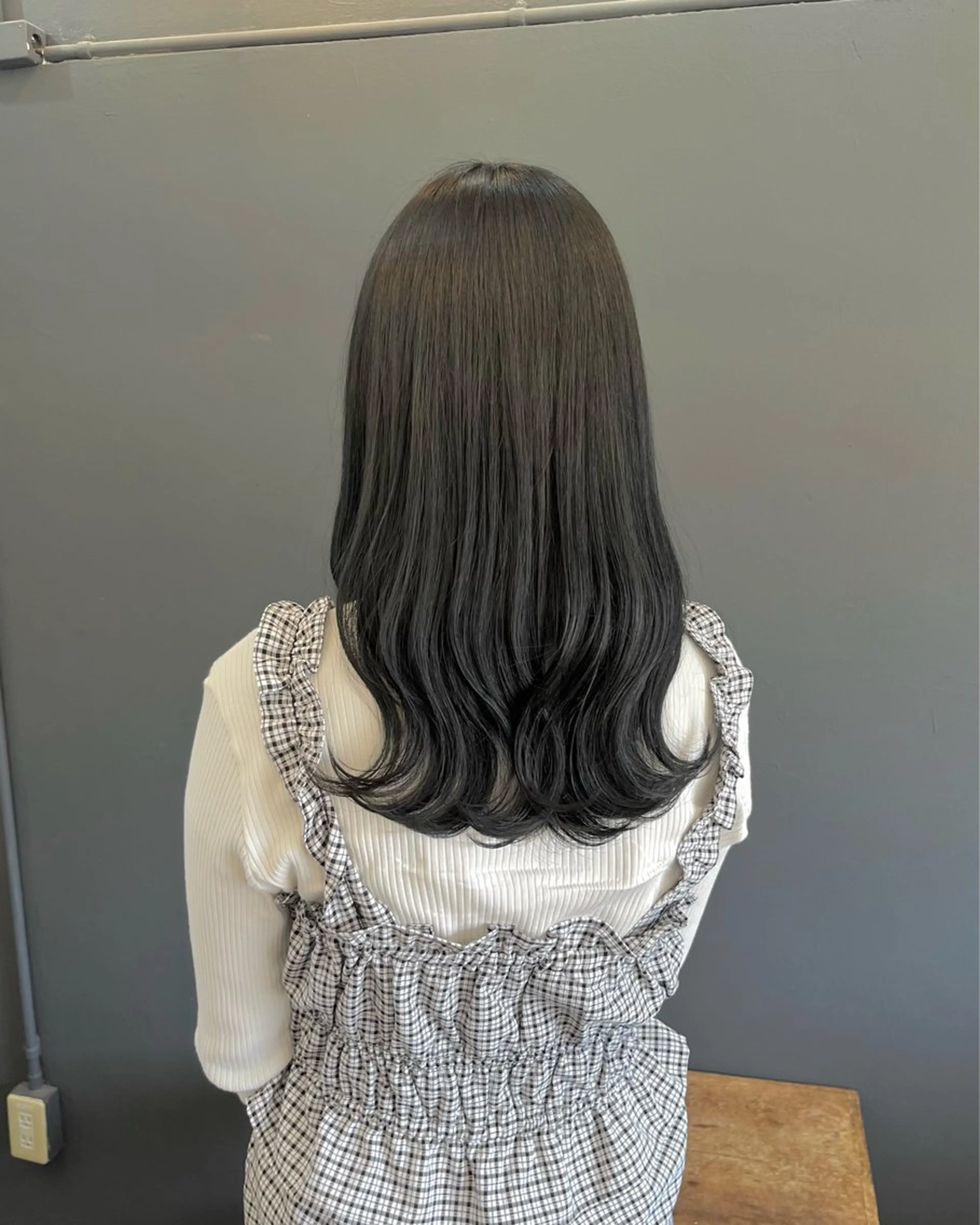 ロング カラー カット ヘアカラー 暗髪とオリーブ🌿 渡辺拓人のヘアスタイル