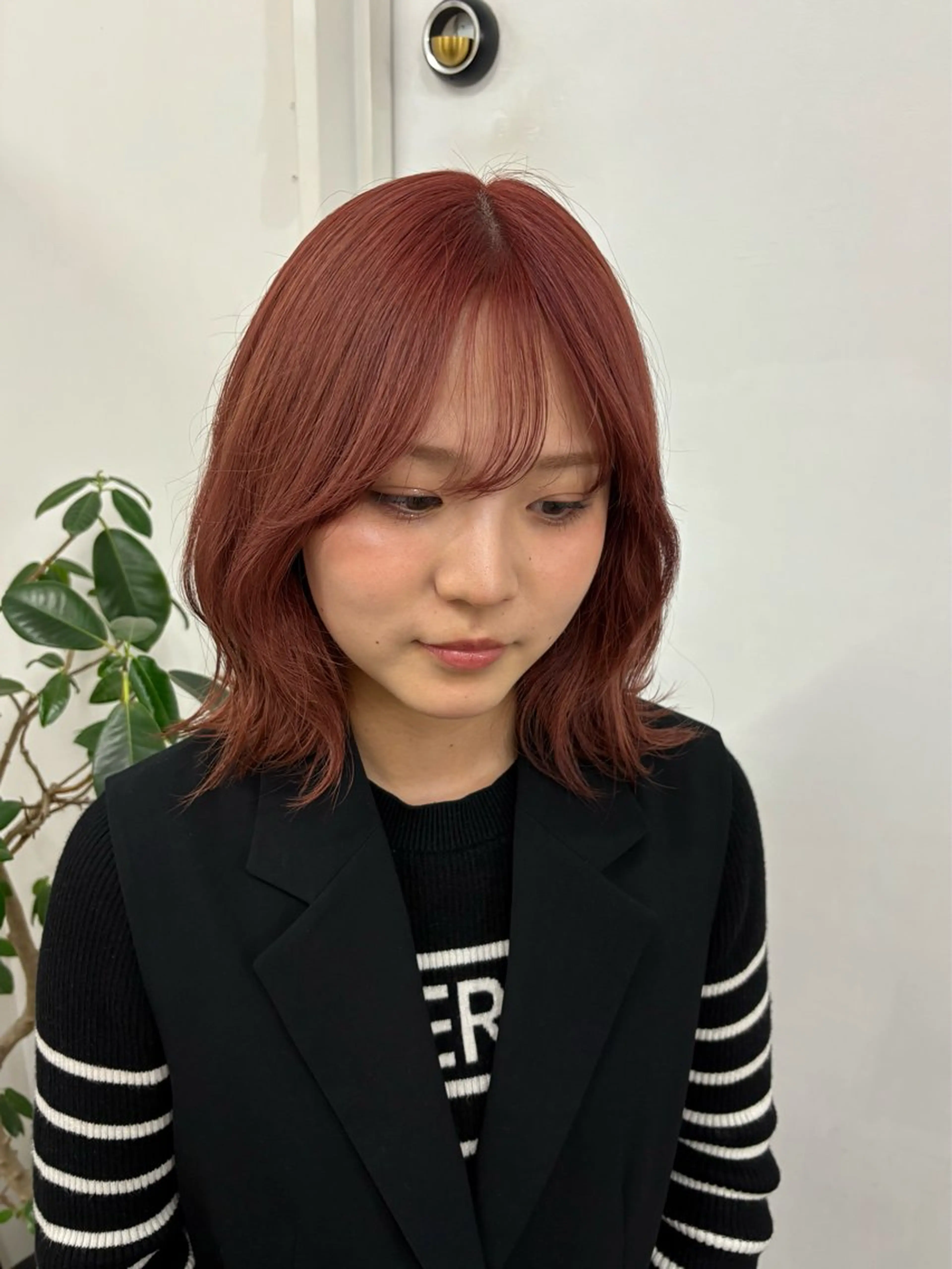 ミディアム カラー ブリーチ ピンクカラー ヘアカラー person♡kii マオのヘアスタイル