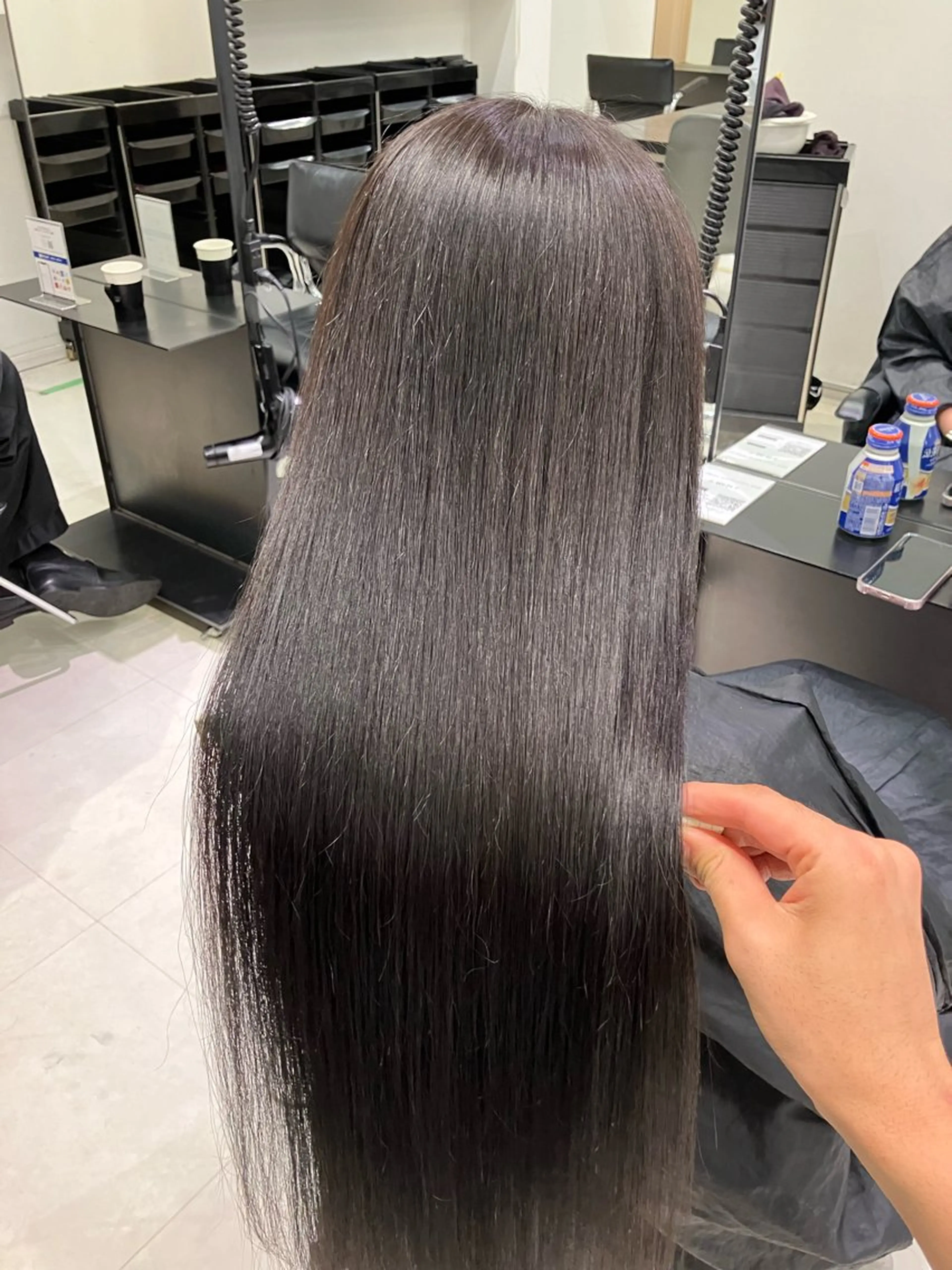 ロング カラー ヘアカラー トリートメント 💖ブリーチなし透明 感💖ASAHIのヘアスタイル