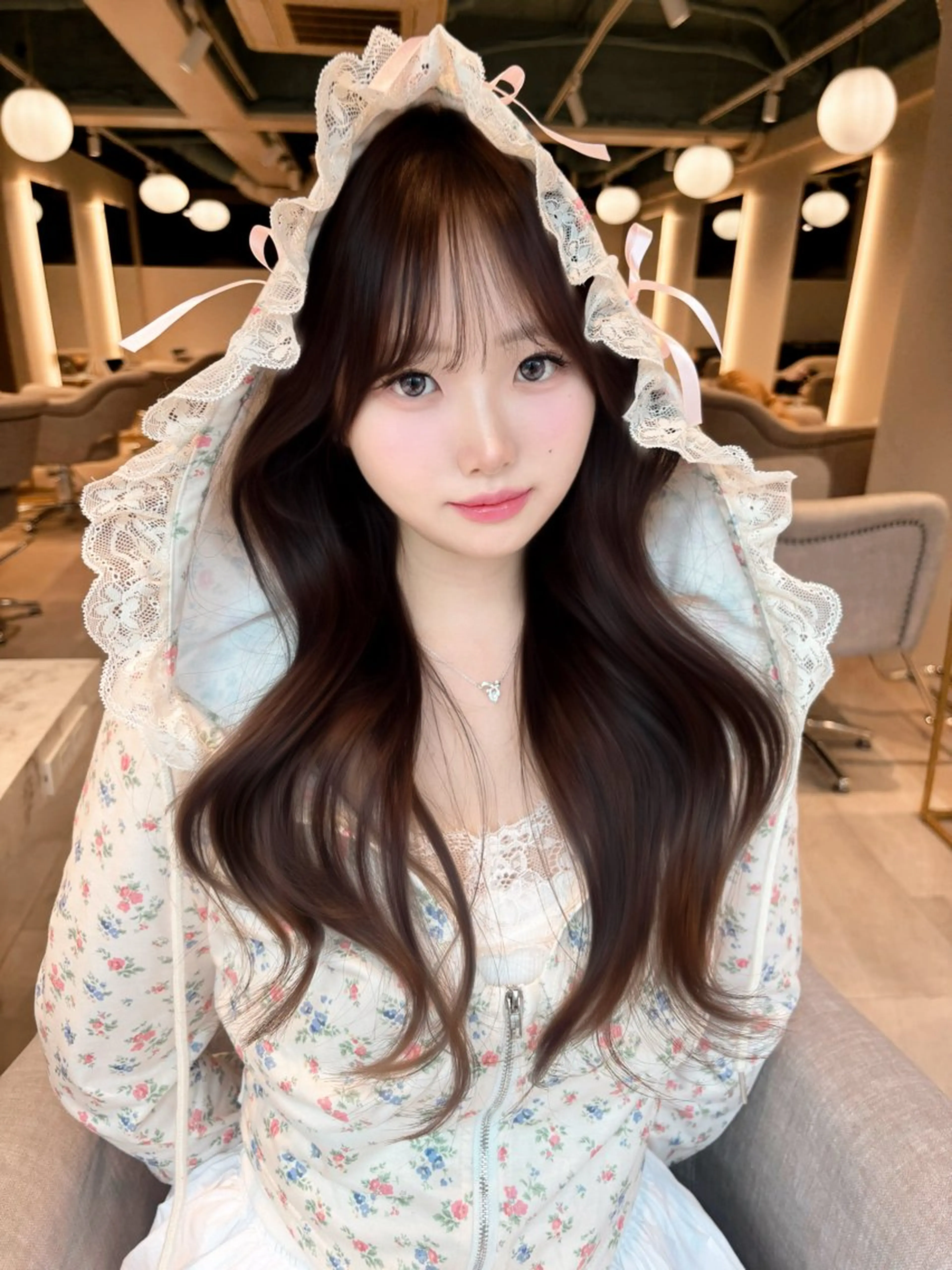 ロング くびれヘア レイヤーカット レイヤーカット/ 透明感カラー🤍楓のヘアスタイル