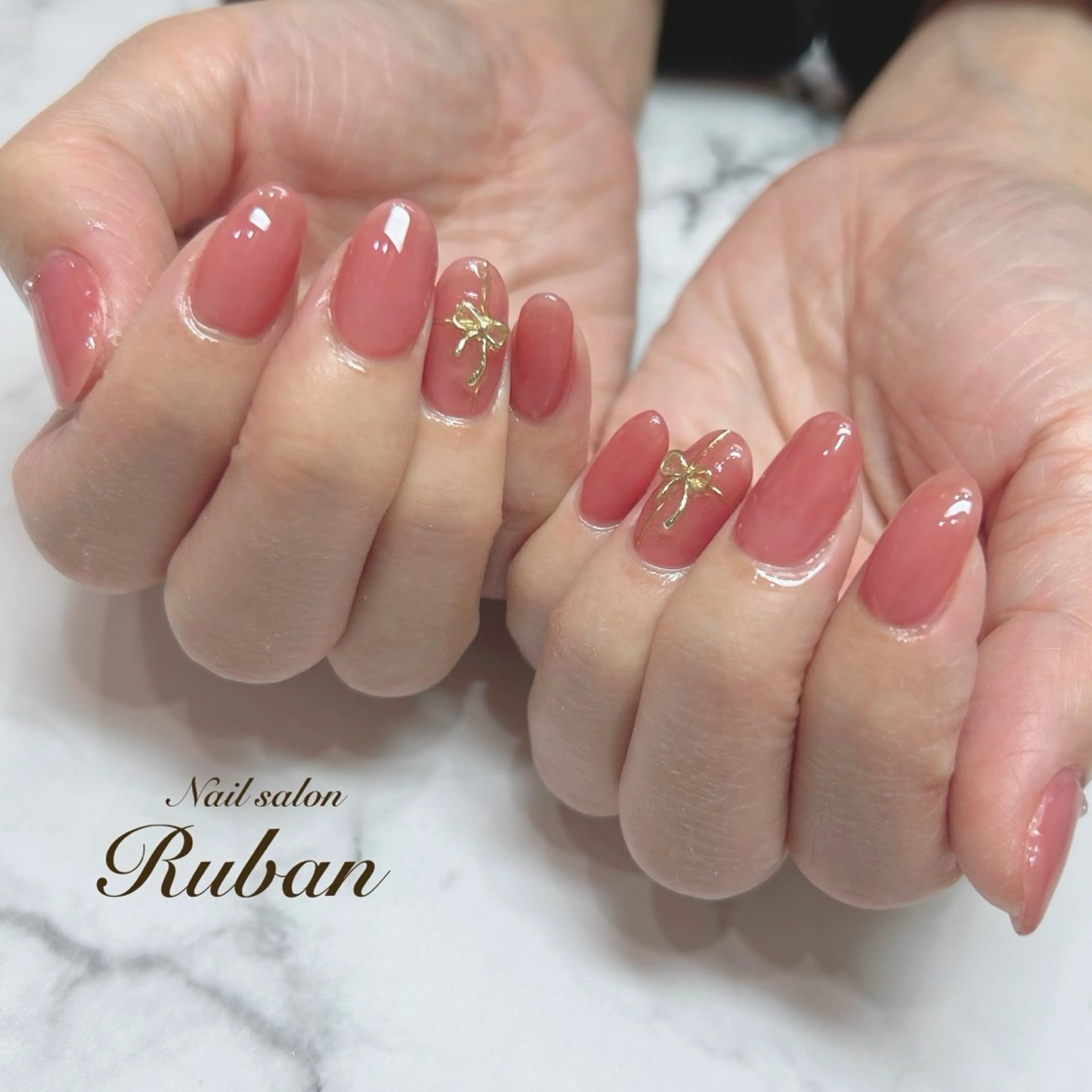 ネイル リボン 冬ネイル クリスマス Nail salon Rubanのネイルデザイン