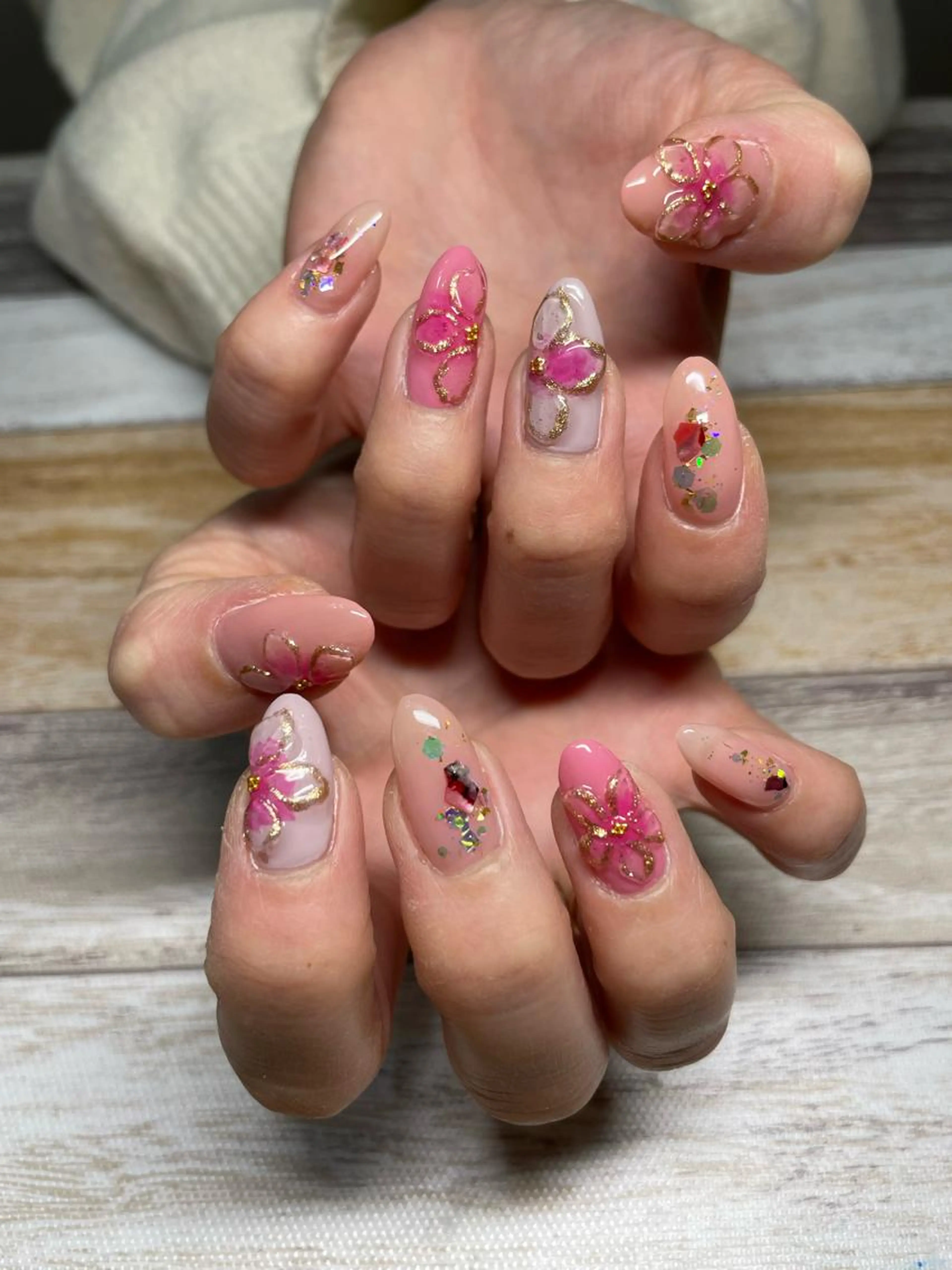 アートジェルネイルの写真