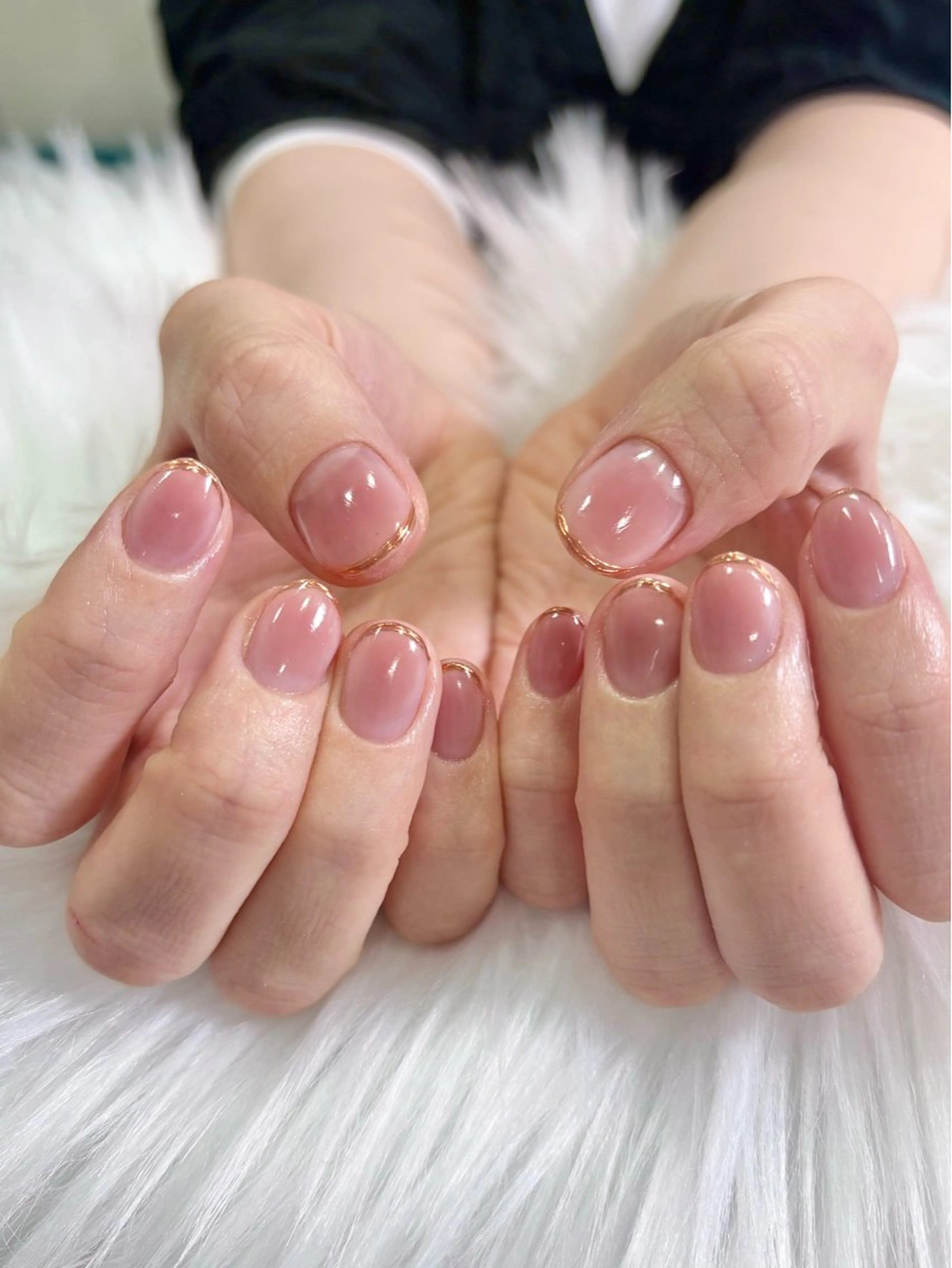 ネイル チークネイル フレンチネイル ミラーネイル ハンドネイル haac nailsのネイルデザイン