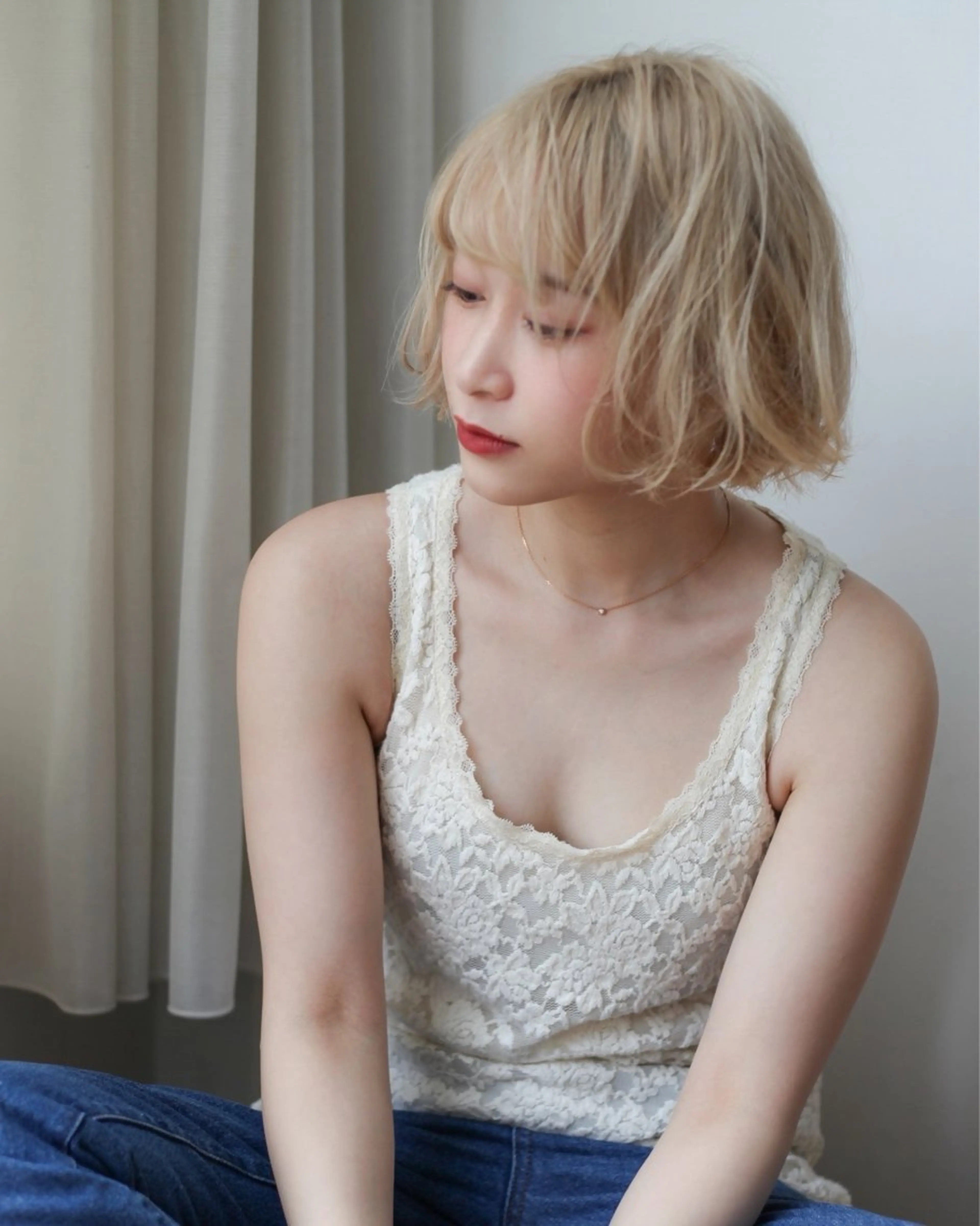 ショート カラー パーマ ヘアアレンジ ブリーチ ボブ カット ヘアカラー トリートメント VIVIE【ヴィヴィ】所属・髪質改善/韓国風 レイヤー/田村祐樹のヘアスタイル