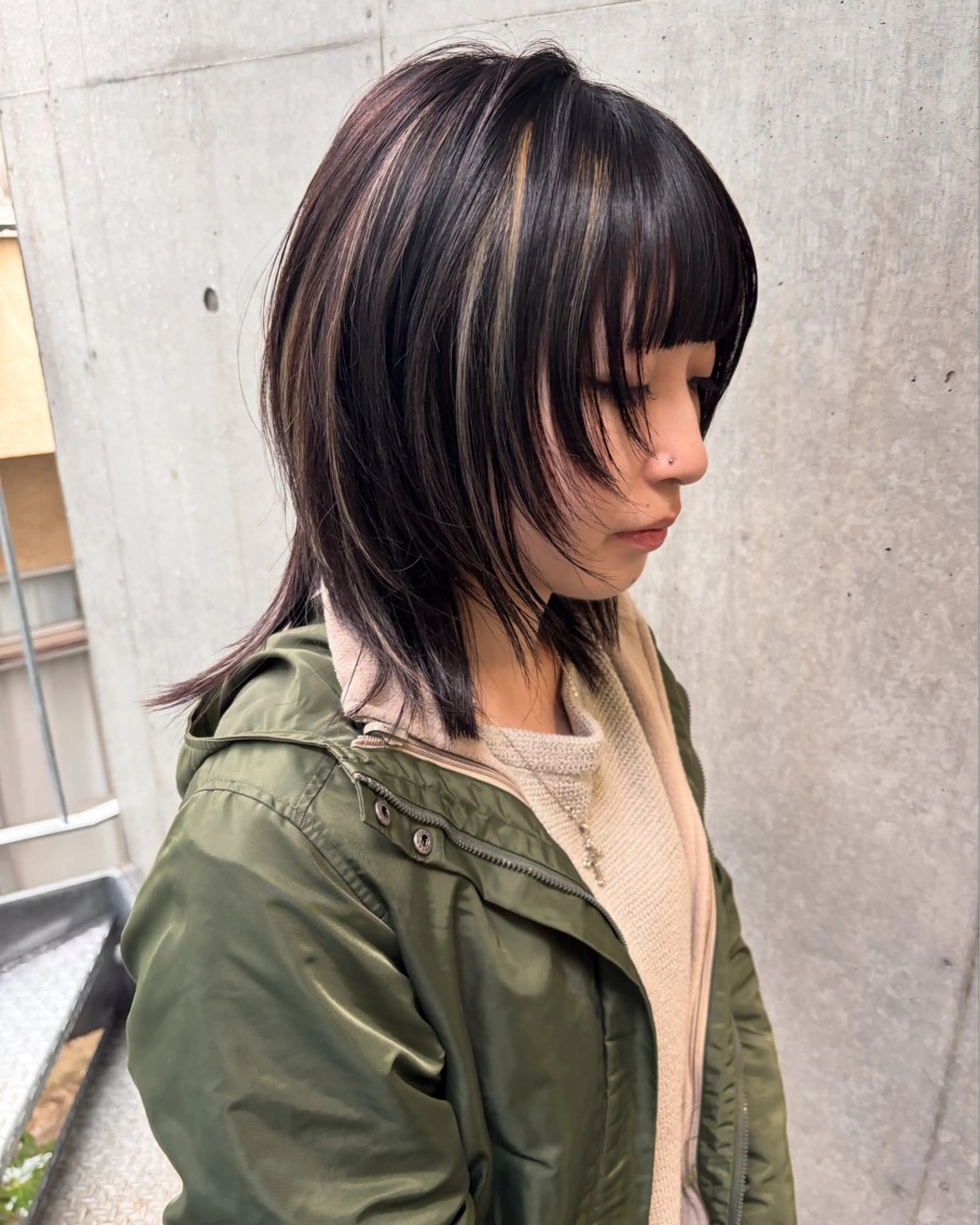 ミディアム カラー カット ヘアカラー トリートメント yuuna/ ハッシュカット🎀のヘアスタイル