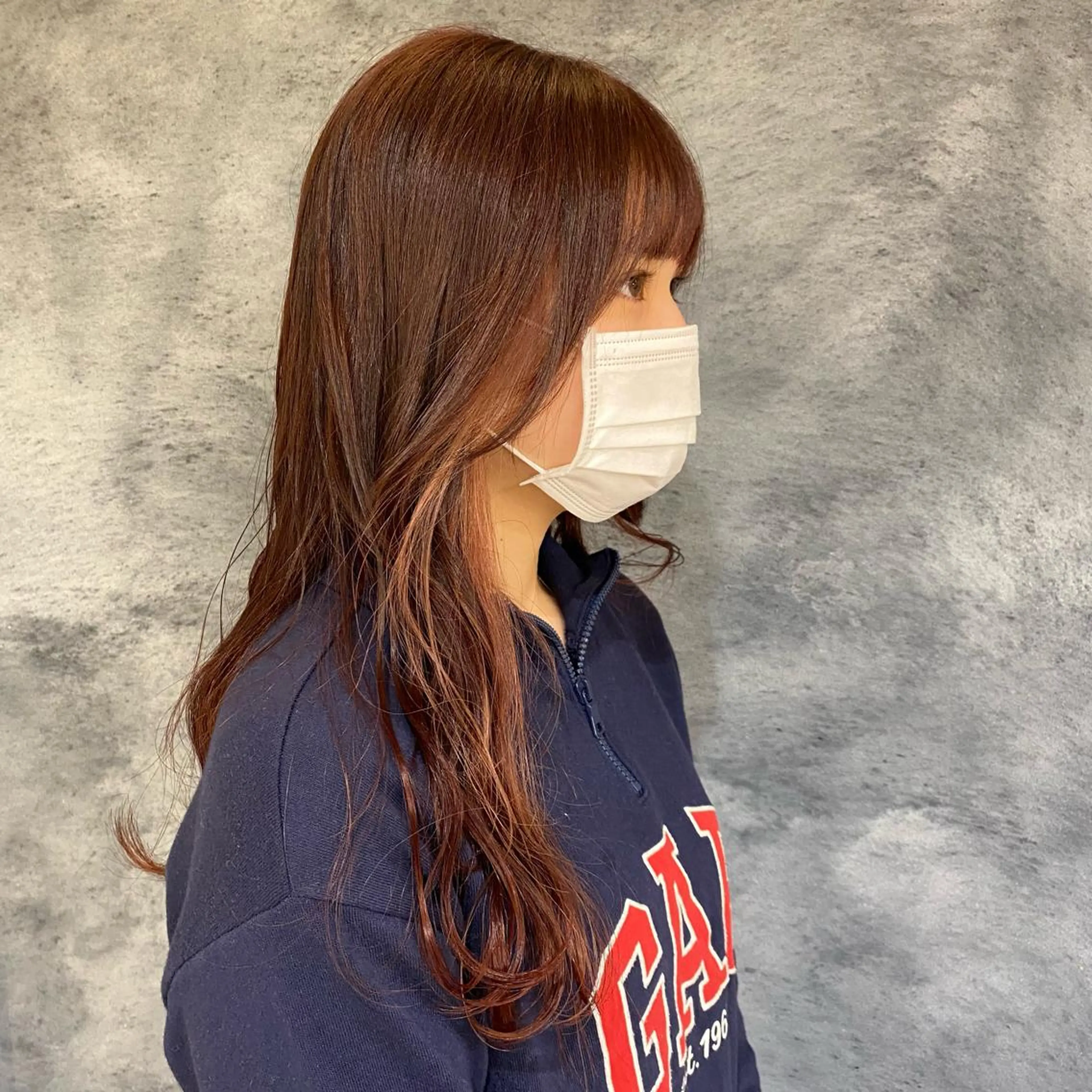 カラー インナーカラー ピンクカラー 石田 菜月のヘアスタイル