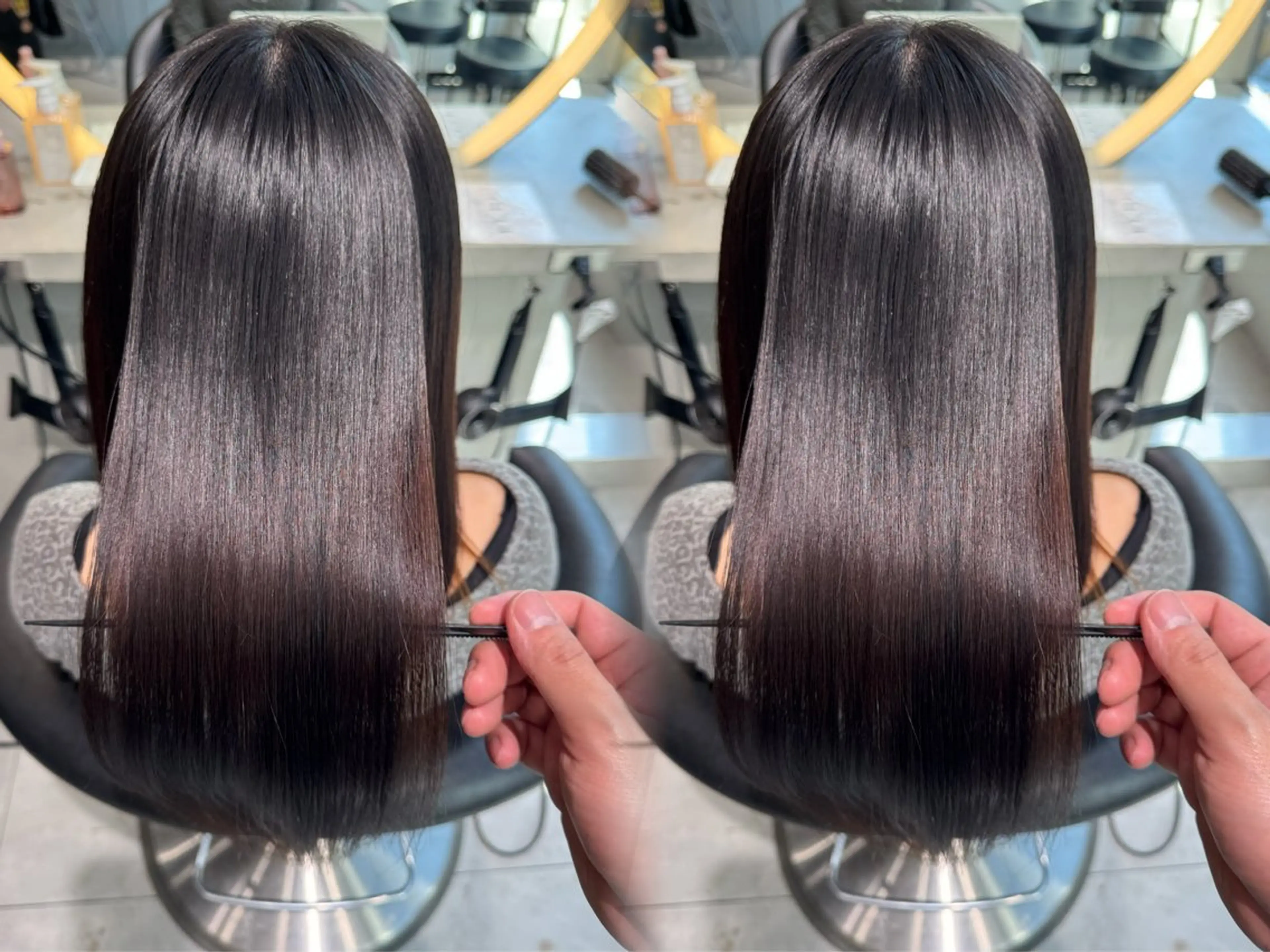ロング カット 縮毛矯正 トリートメント レイヤー/縮毛矯正 のマスター【タケル】のヘアスタイル