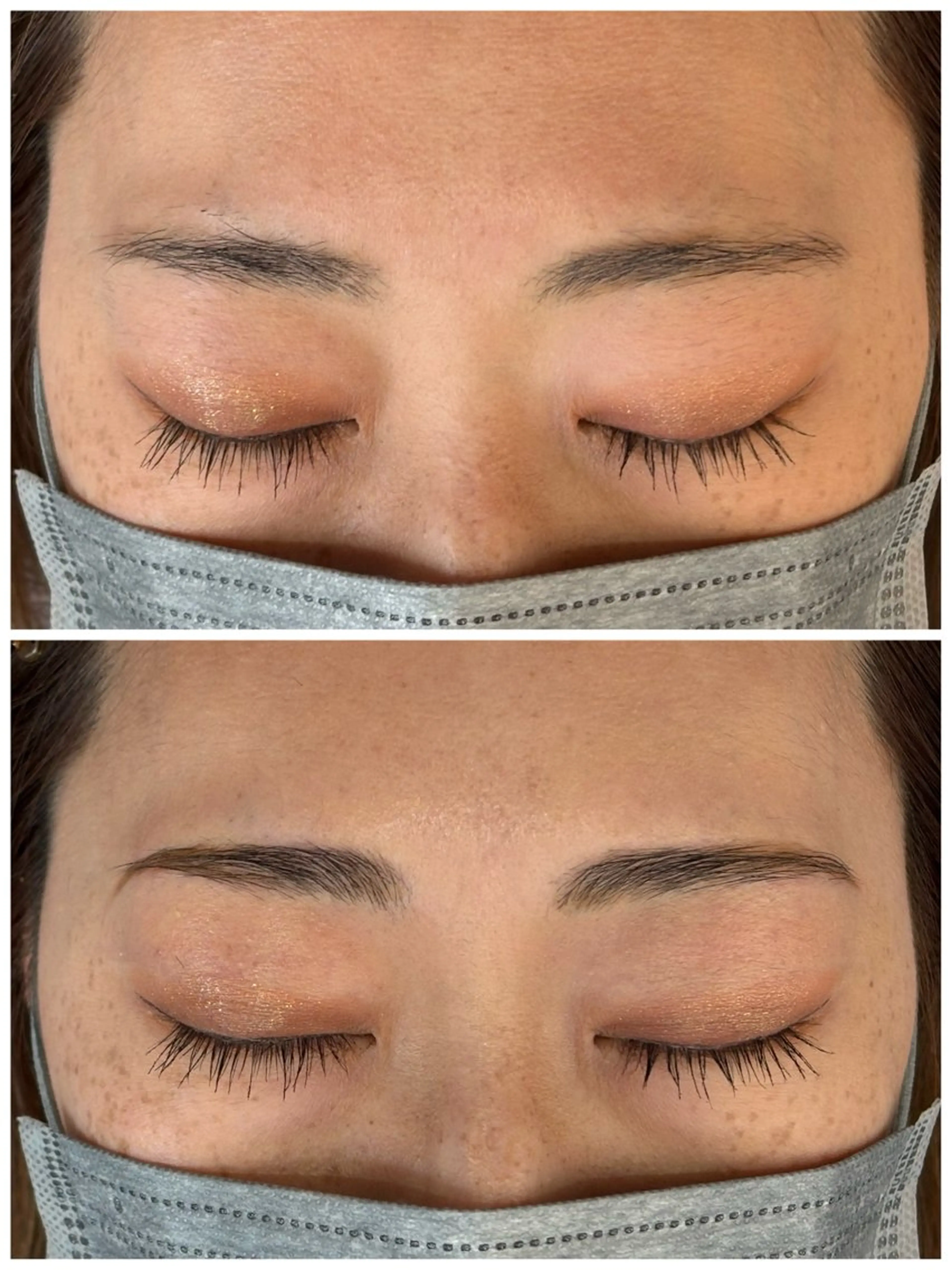 【眉毛から垢抜け】眉毛の毛流れ改善で出せる立体感+骨格に合わせてワックス脱毛🌿こだわりの商材でメイク仕上げまで🌷の写真