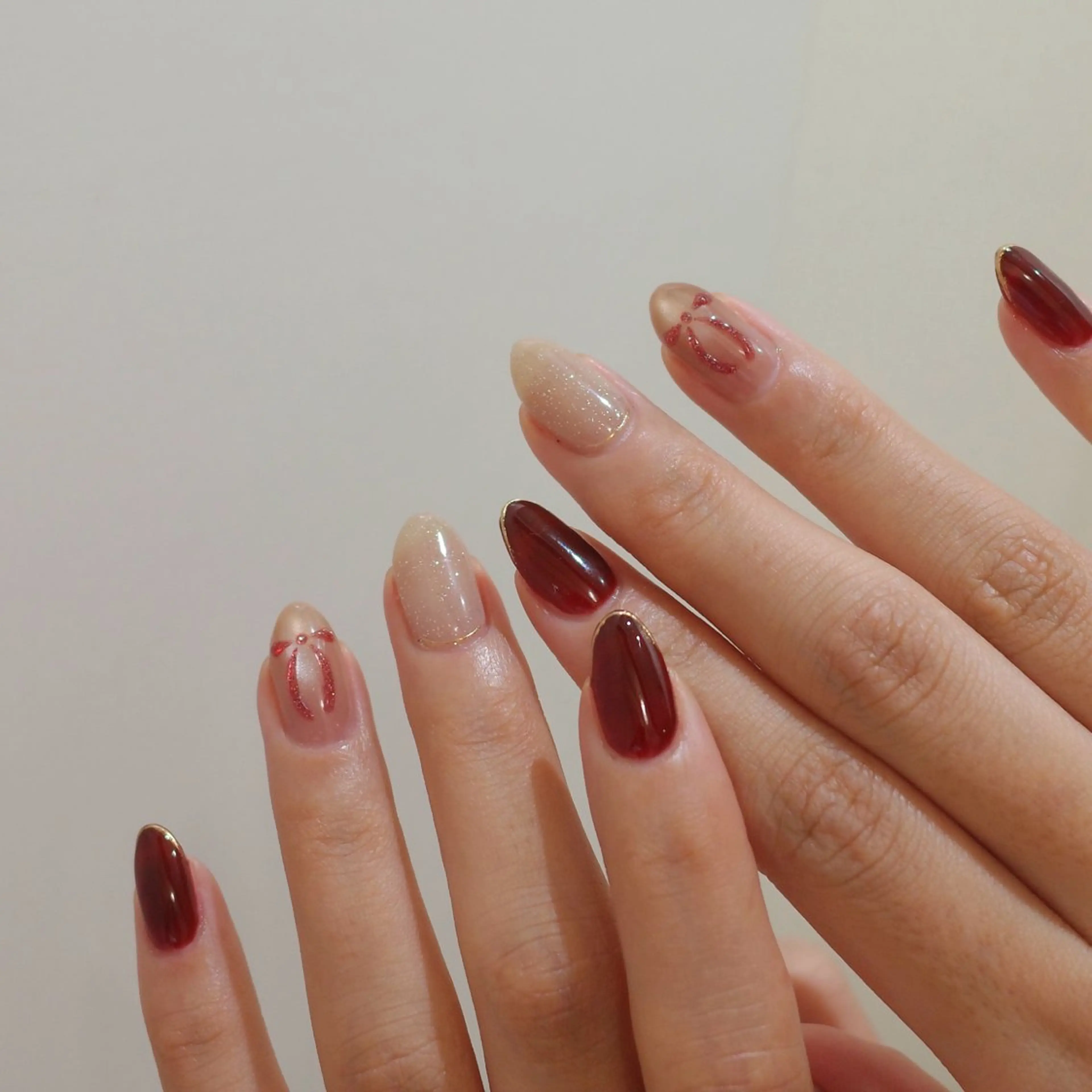 ネイル クリスマス ハンドネイル reika .のネイルデザイン