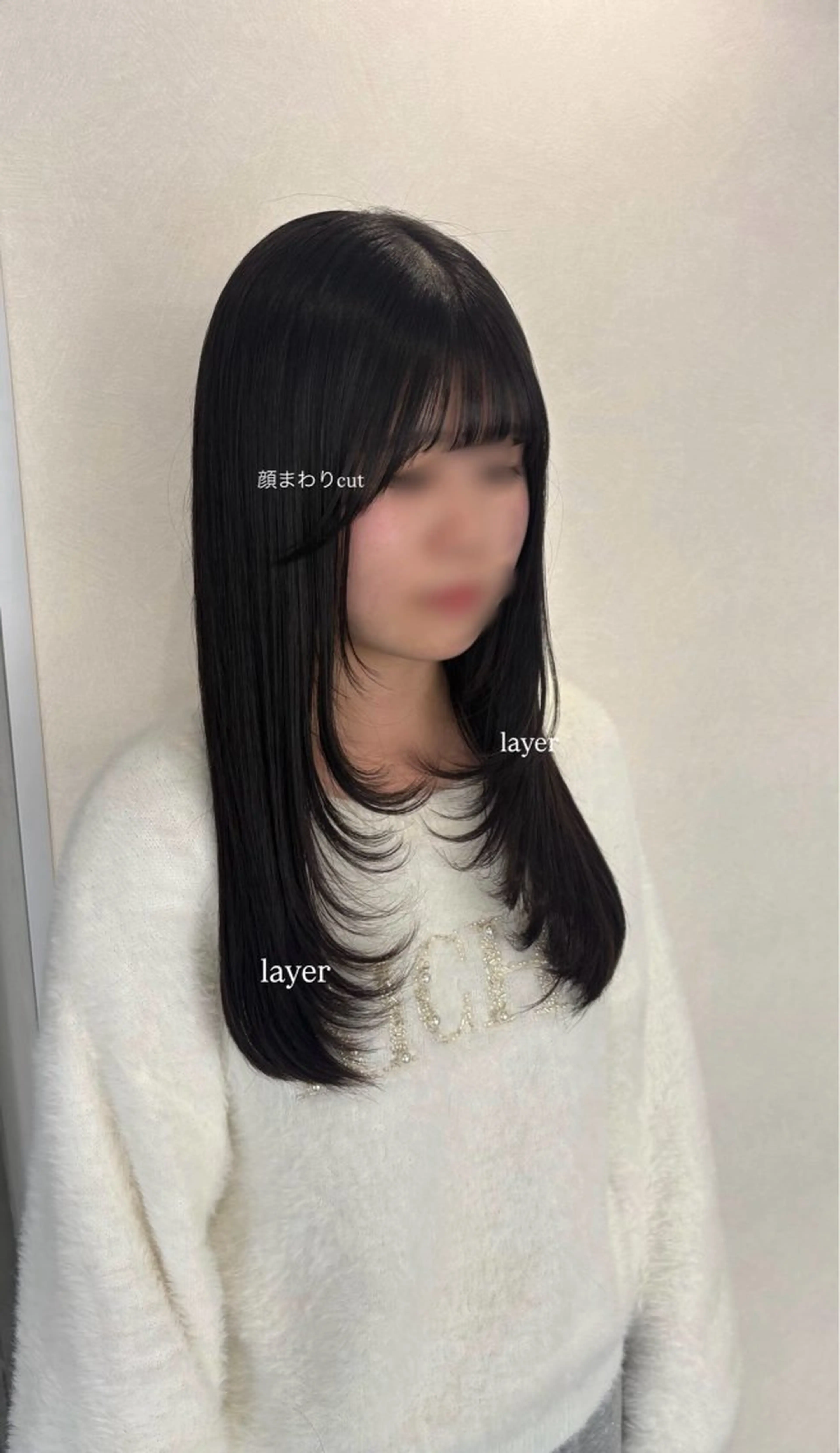 ロング レイヤーカット 小顔カット カット トリートメント 坂本奈都美 🎀のヘアスタイル