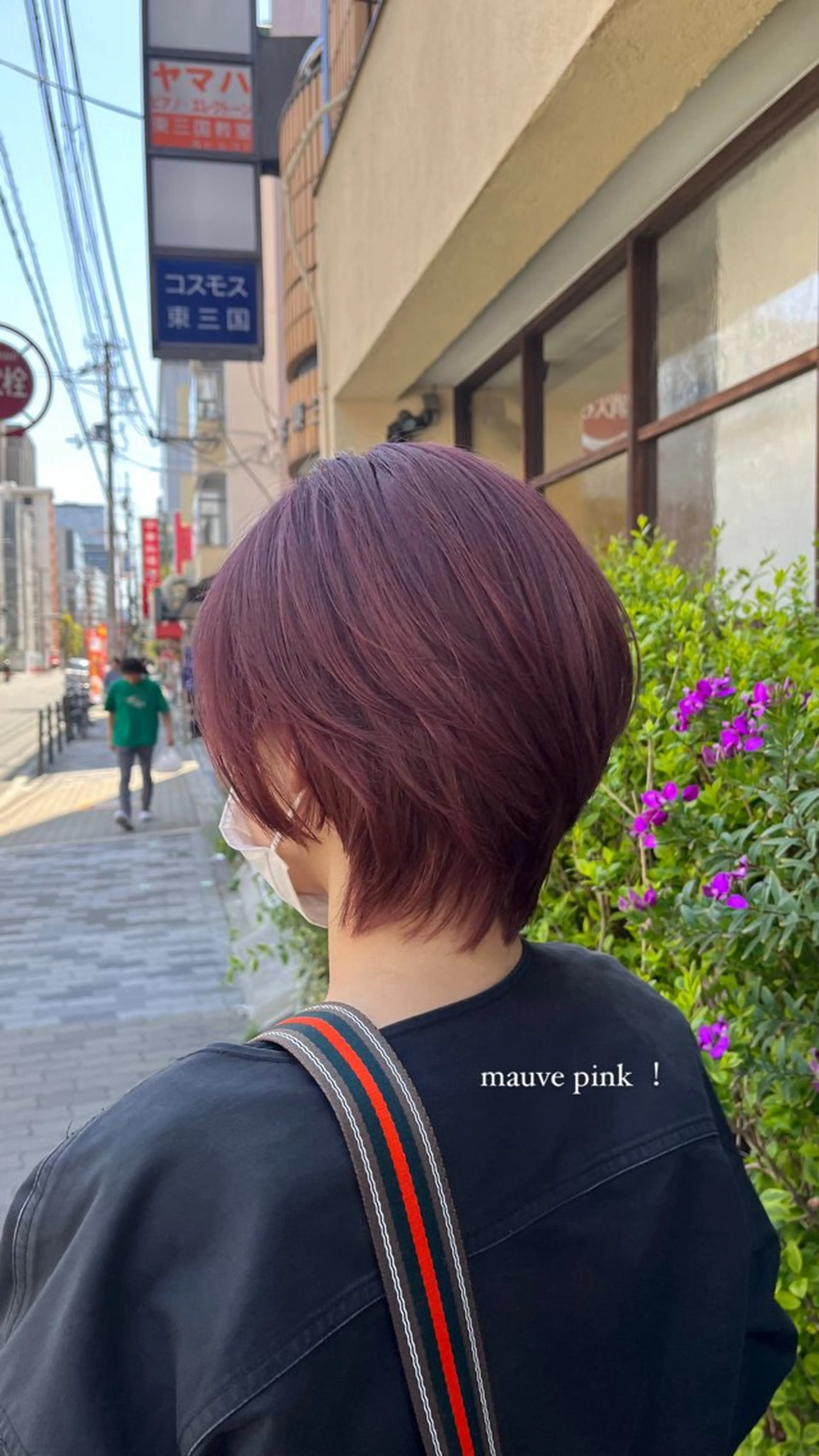 ショート カラー ブリーチ ピンクカラー 田中 鈴乃／ボブレイヤーのヘアスタイル