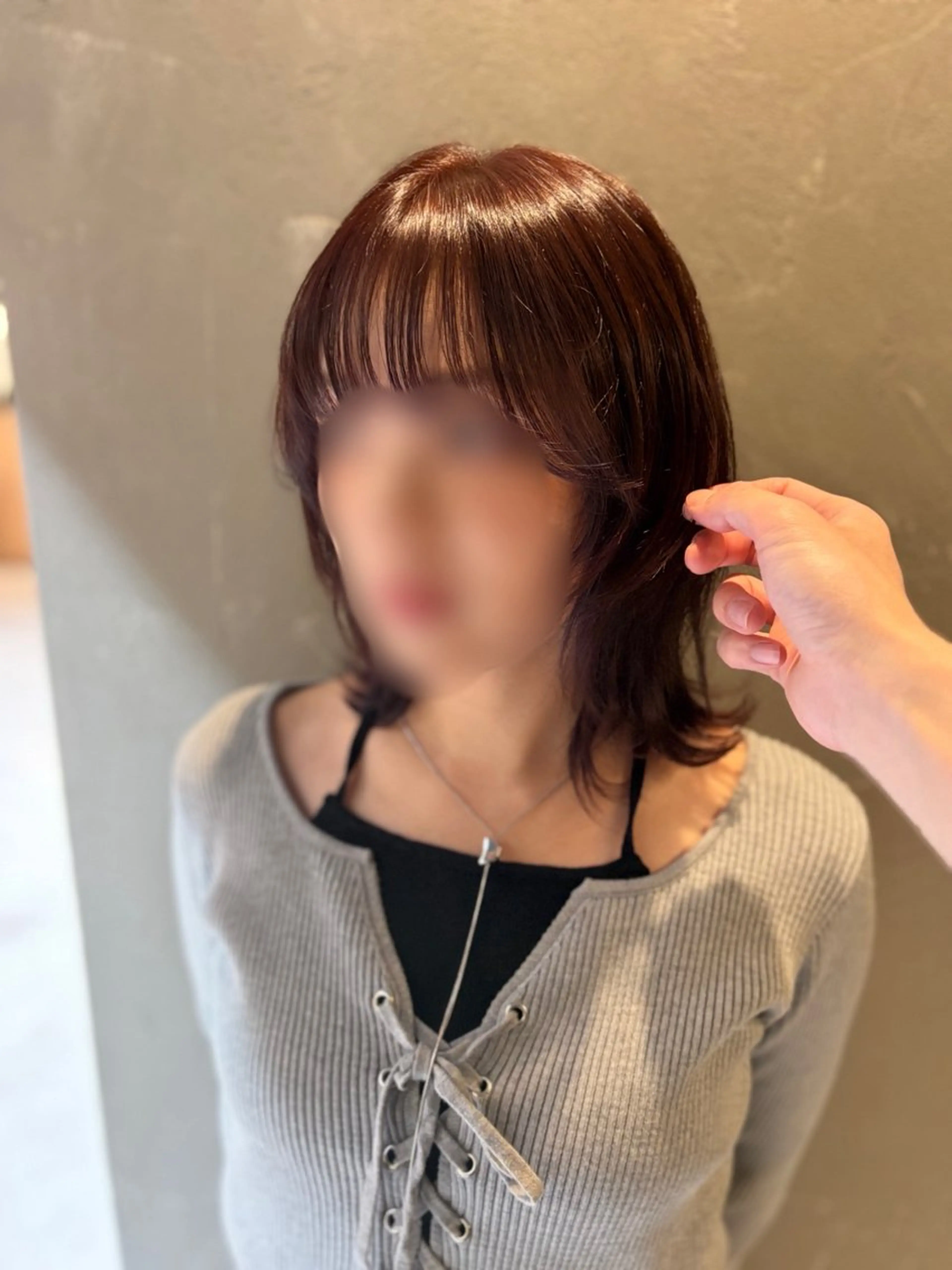 ミディアム カット 岡山レイヤーカット/ 髪質改善/松島大己のヘアスタイル