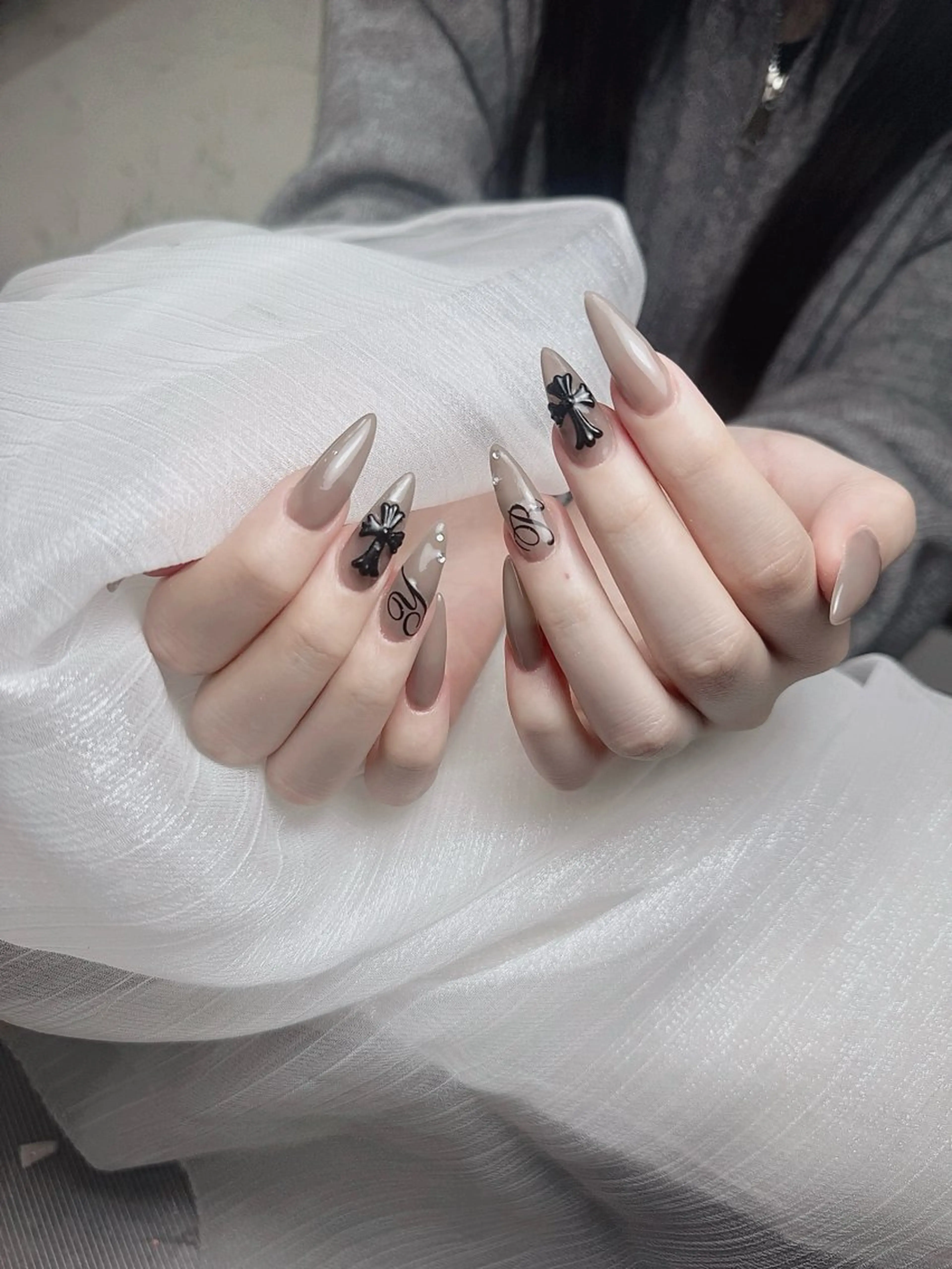 ネイル アートネイル 韓国ネイル 持ち込み ワンホンネイル ハンドネイル Lenie Nail Salonのネイルデザイン