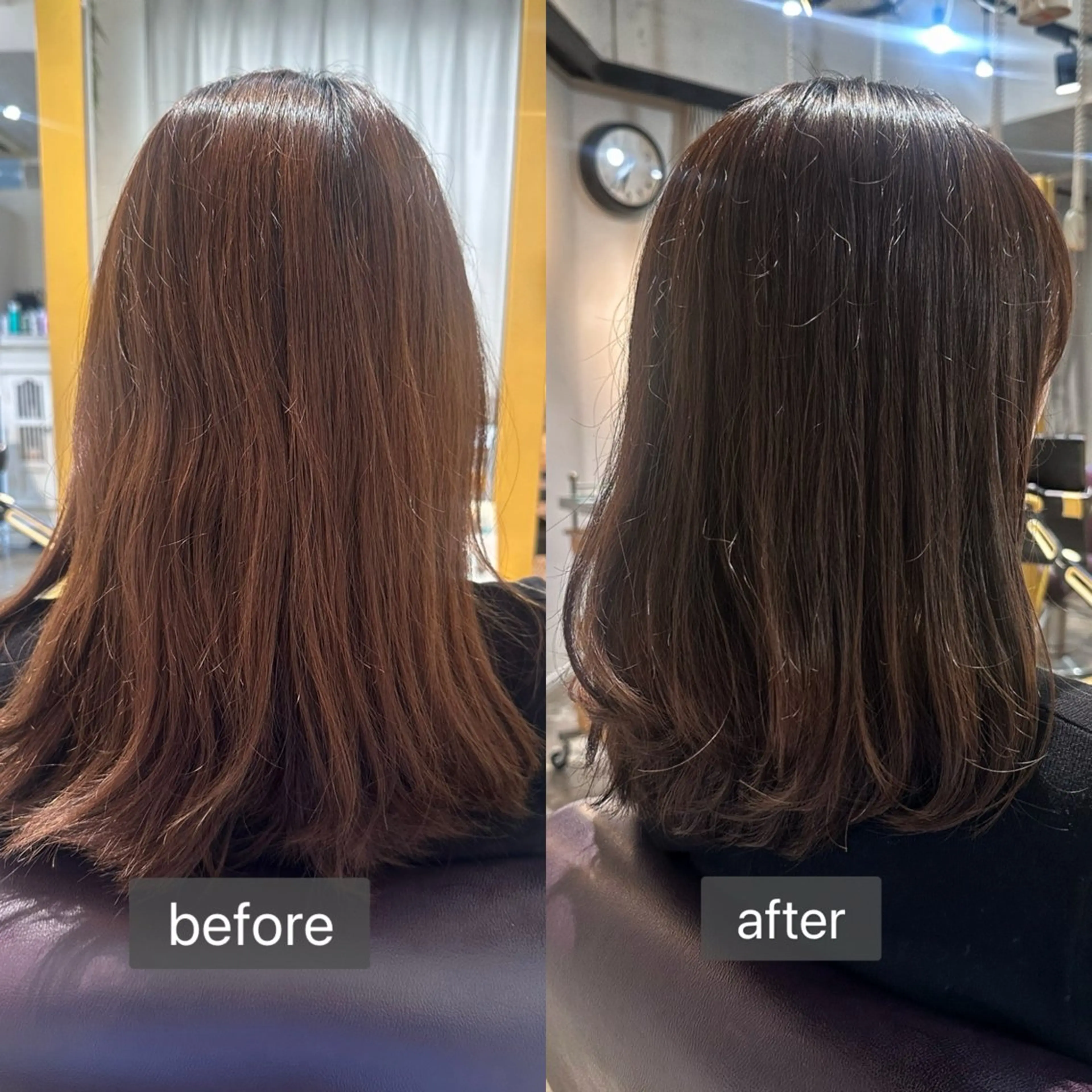 ミディアム カラー ミディアムレイヤー ベージュカラー オリーブベージュ レイヤーカット カット ヘアカラー Saki💛心斎橋 レイヤー/艶髪のヘアスタイル