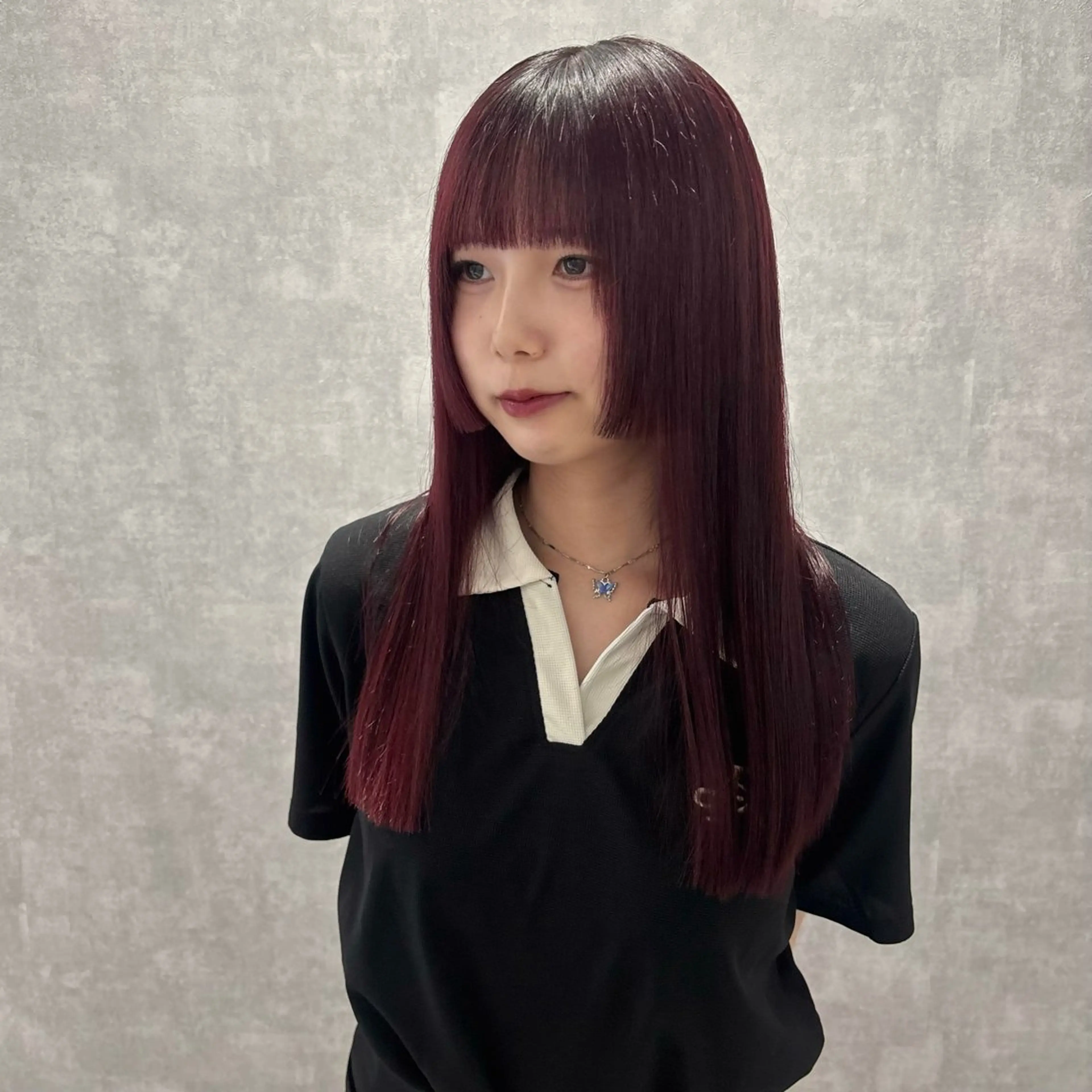 ロング カラー グラデーションカラー レッドカラー カット ヘアカラー ブリーチ無しダブル カラー / LINAのヘアスタイル