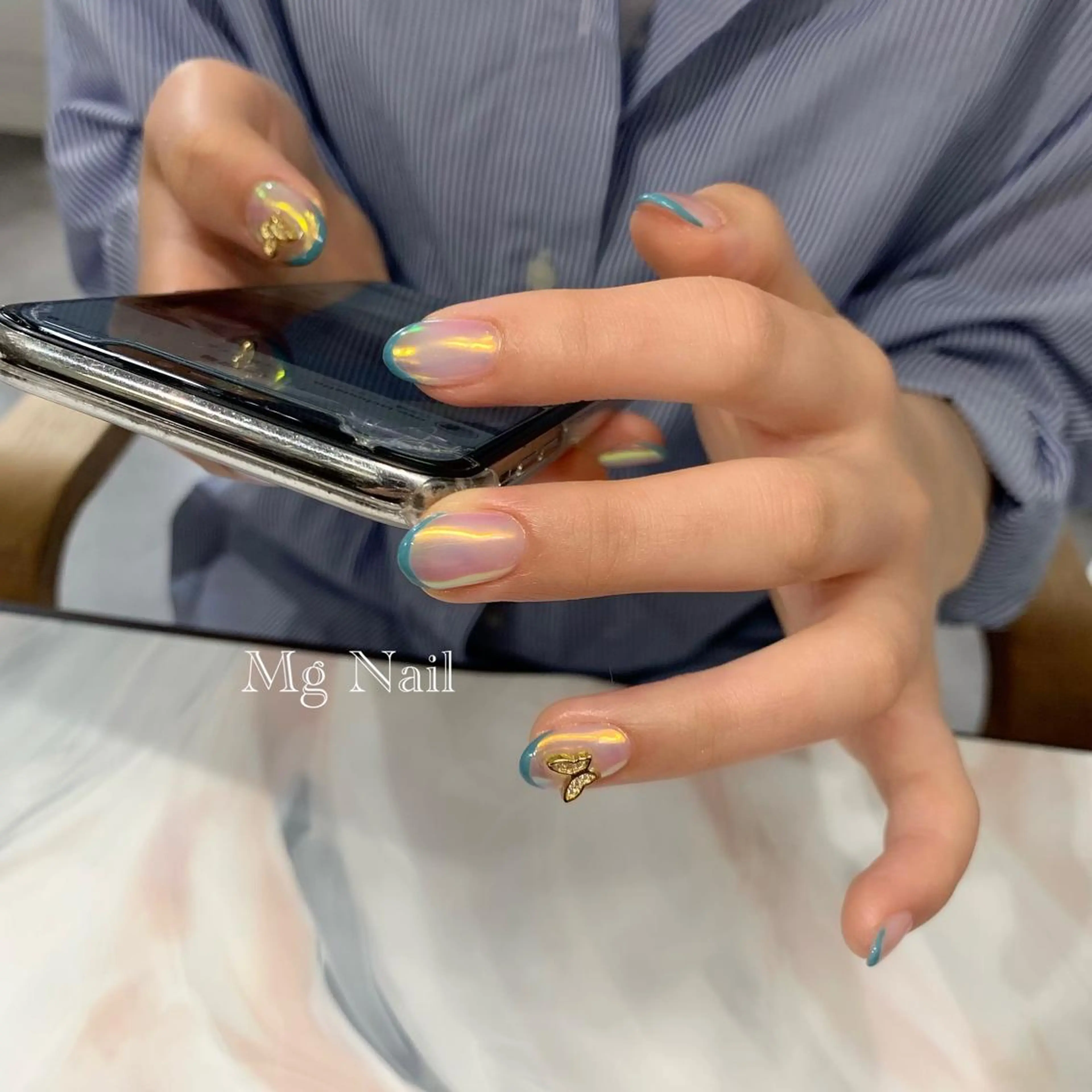 セミロング ネイル Mg Nailのネイルデザイン