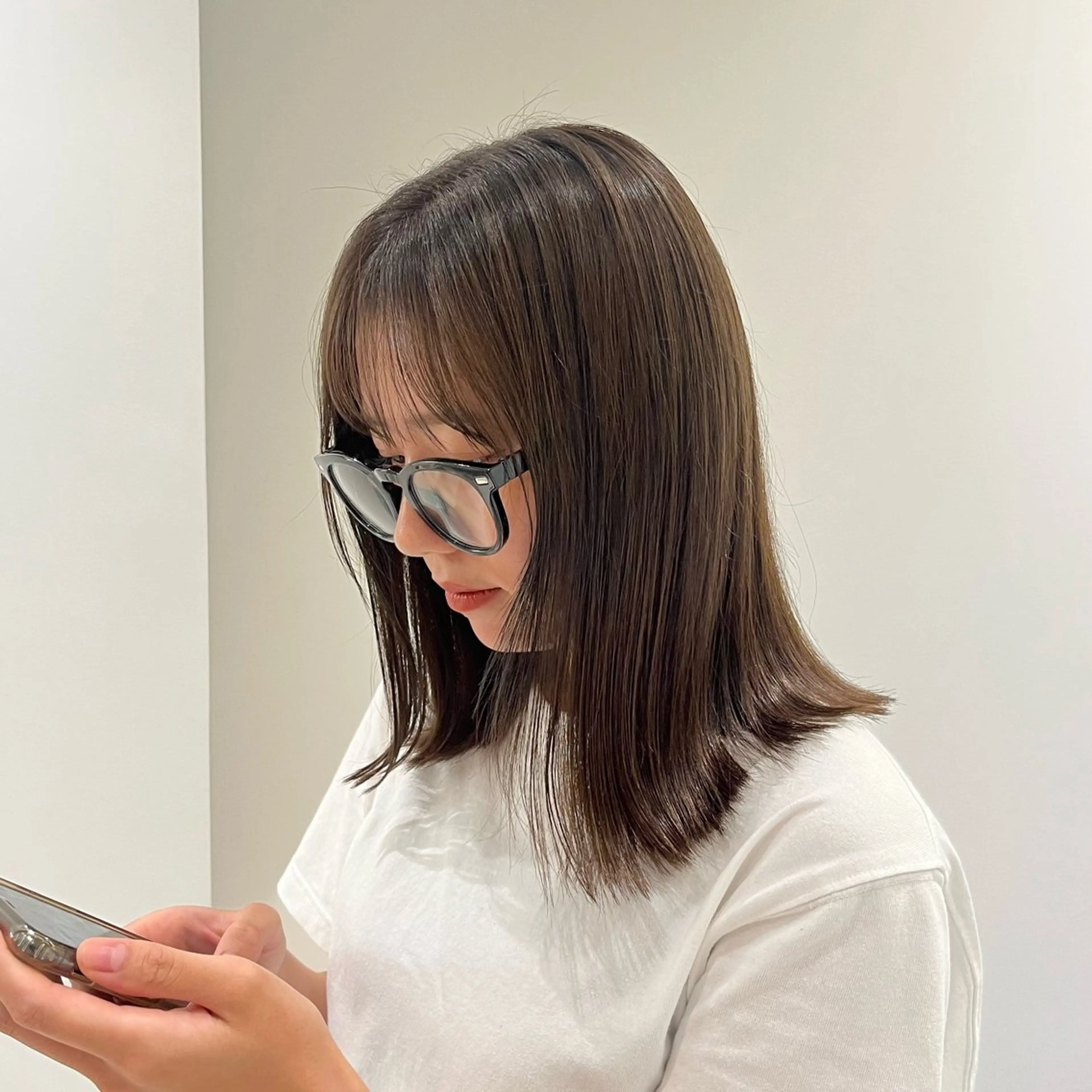 ミディアム ヘアカラー るな/暖色、 ベージュカラー🎀のヘアスタイル