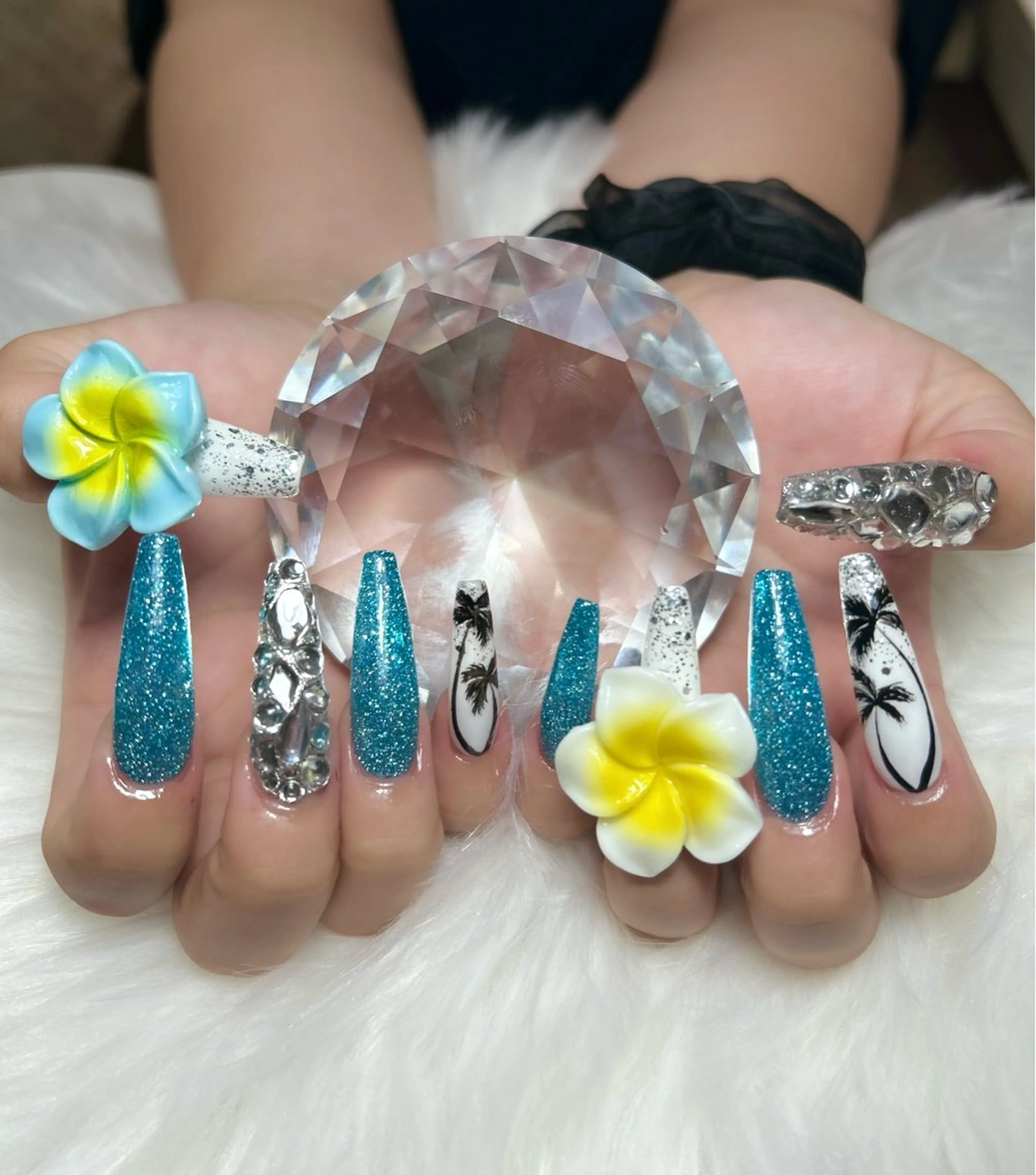 ネイル アートネイル オーロラネイル チークネイル 長さ出し フットネイル Chan nailsのネイルデザイン