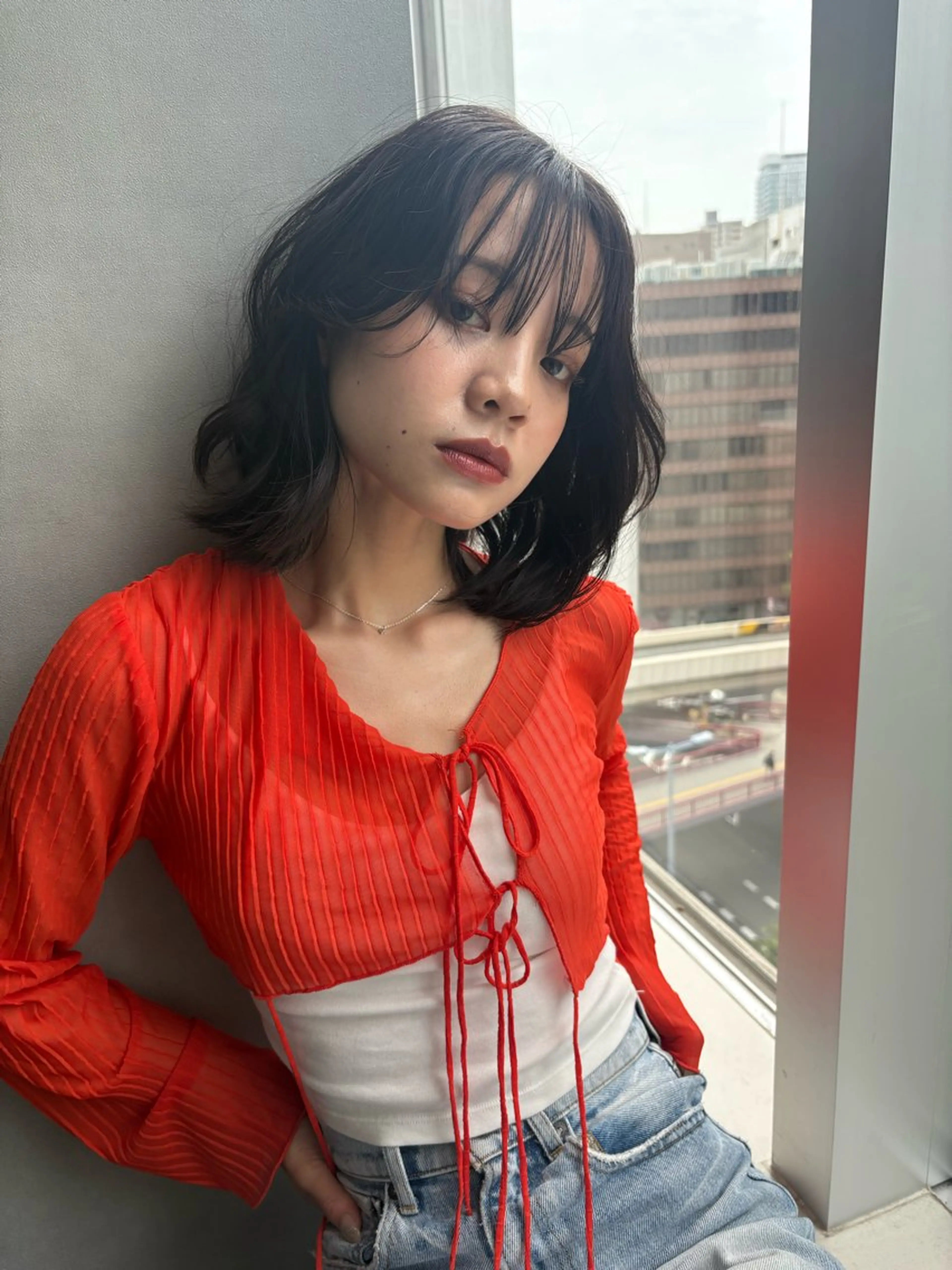 ミディアム カット カットモデル募集 島崎　凌のヘアスタイル