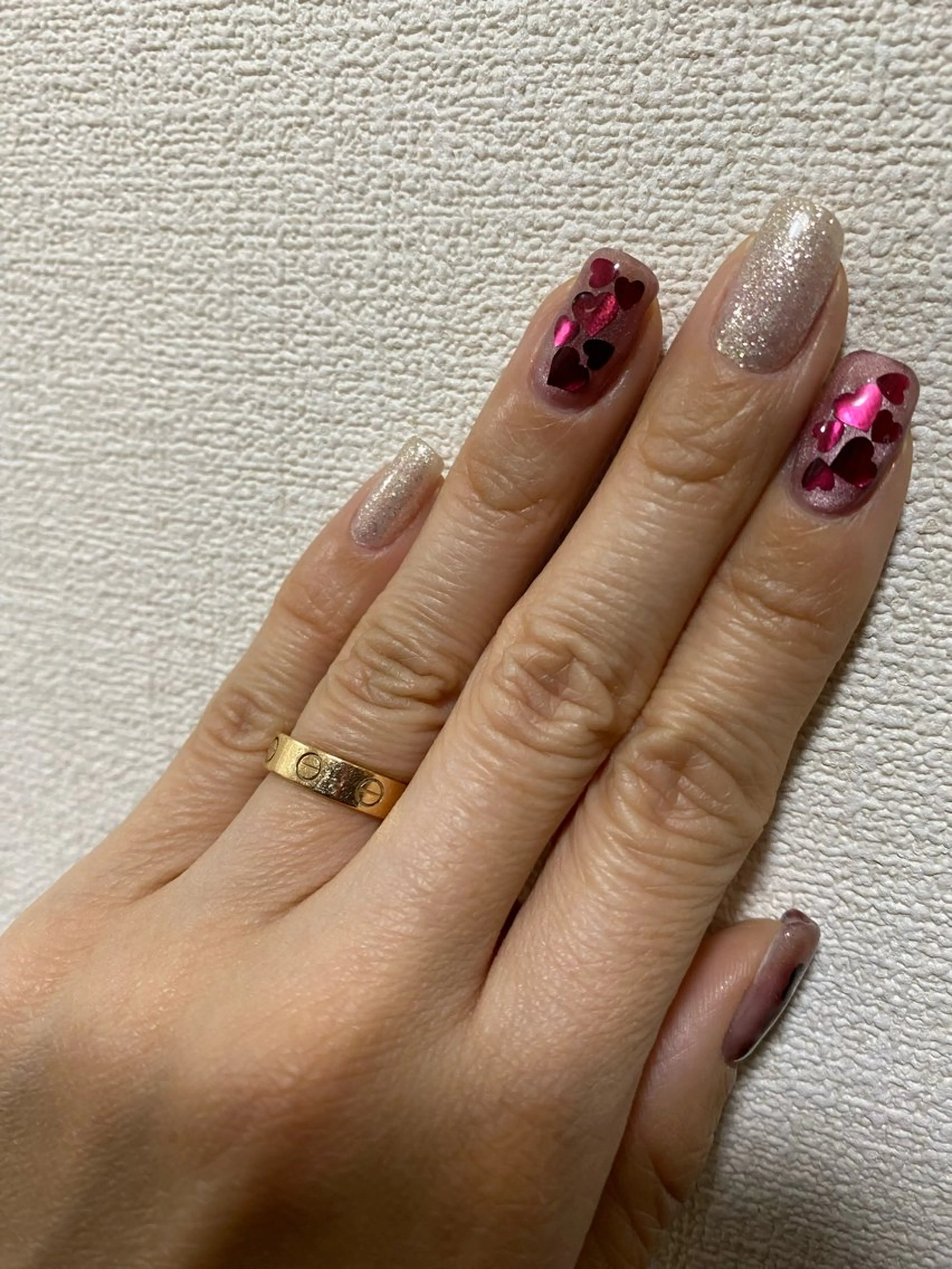 ネイル バレンタイン ハンドネイル 自宅サロン FeelFreeのマツエク・マツパデザイン