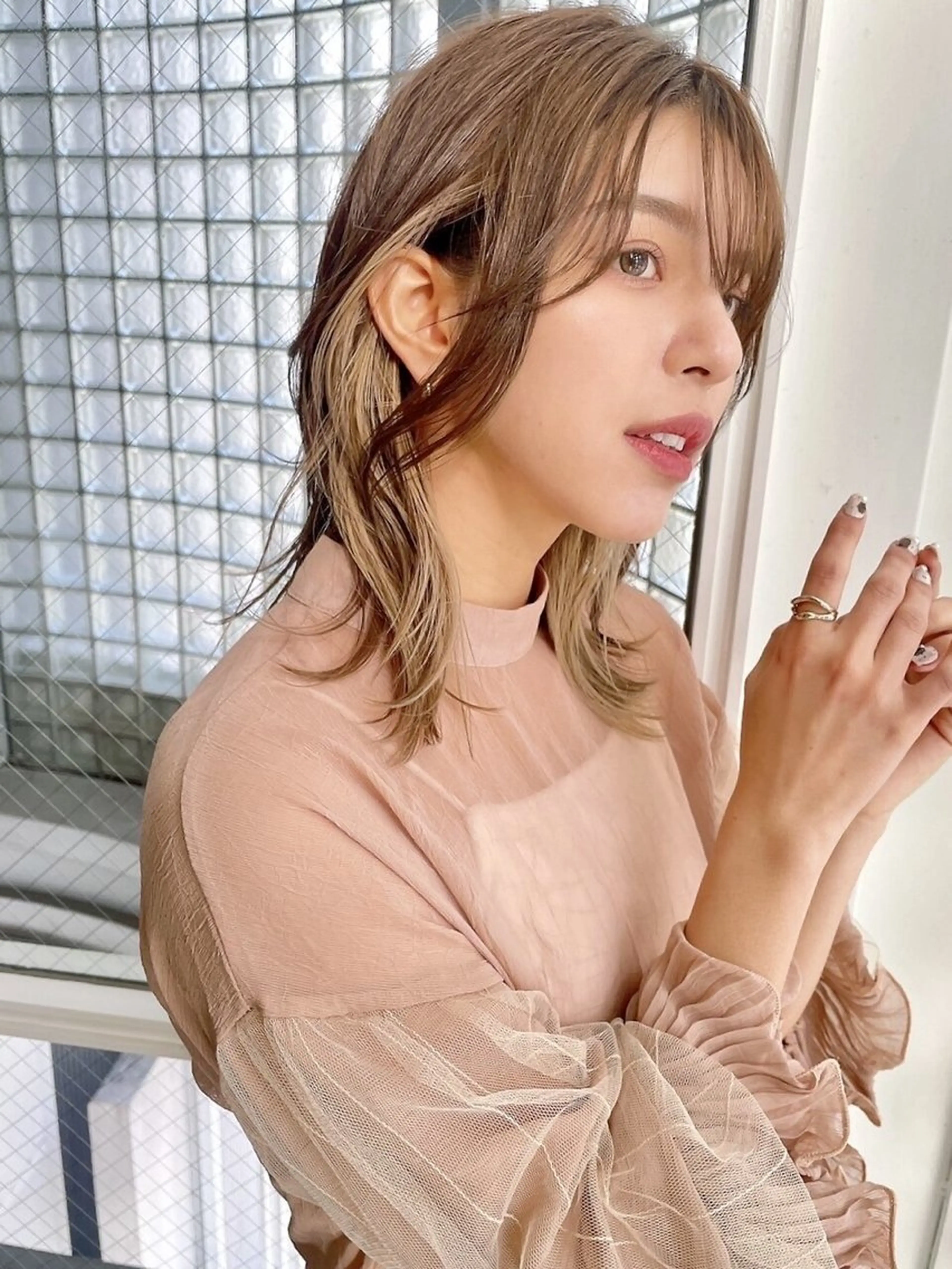 セミロング カラー 樅木 恒毅のヘアスタイル