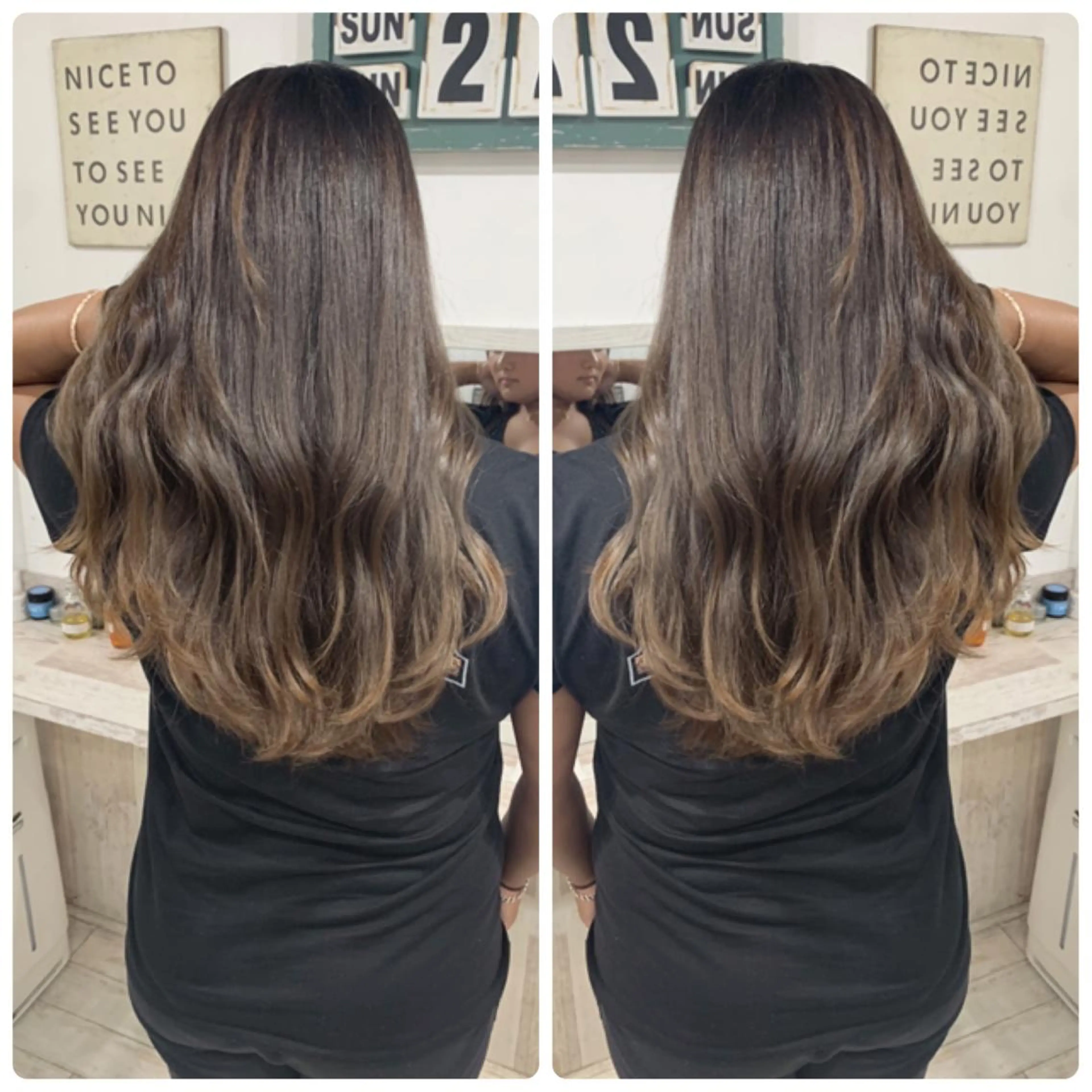 ロング カラー カット ヘアカラー 京都大人女性ショート 徒歩1分/秋山のヘアスタイル