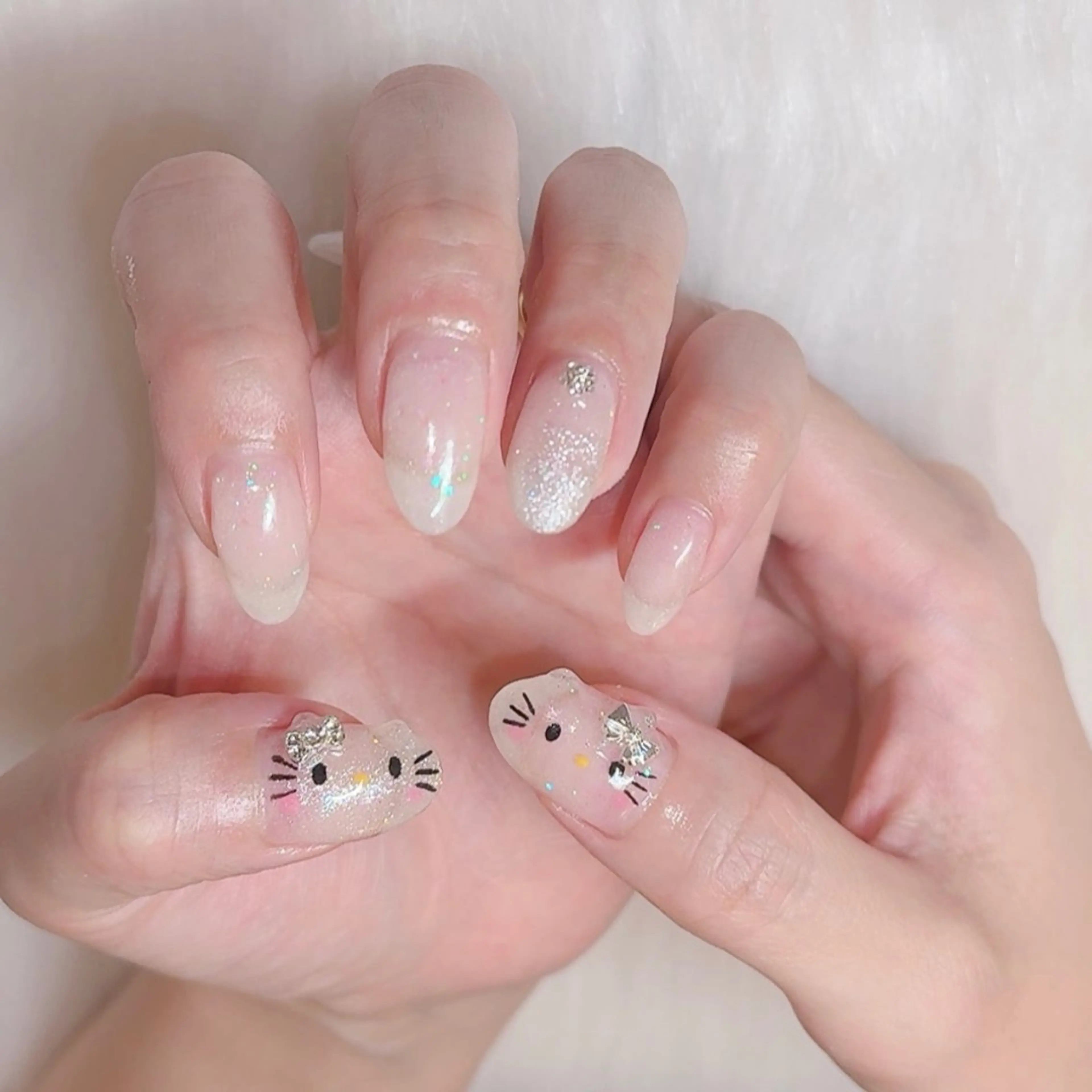 ネイル アートネイル クリアネイル ハンドネイル ラクロレ ニナ🎀 中野駅徒歩5分🐾のネイルデザイン