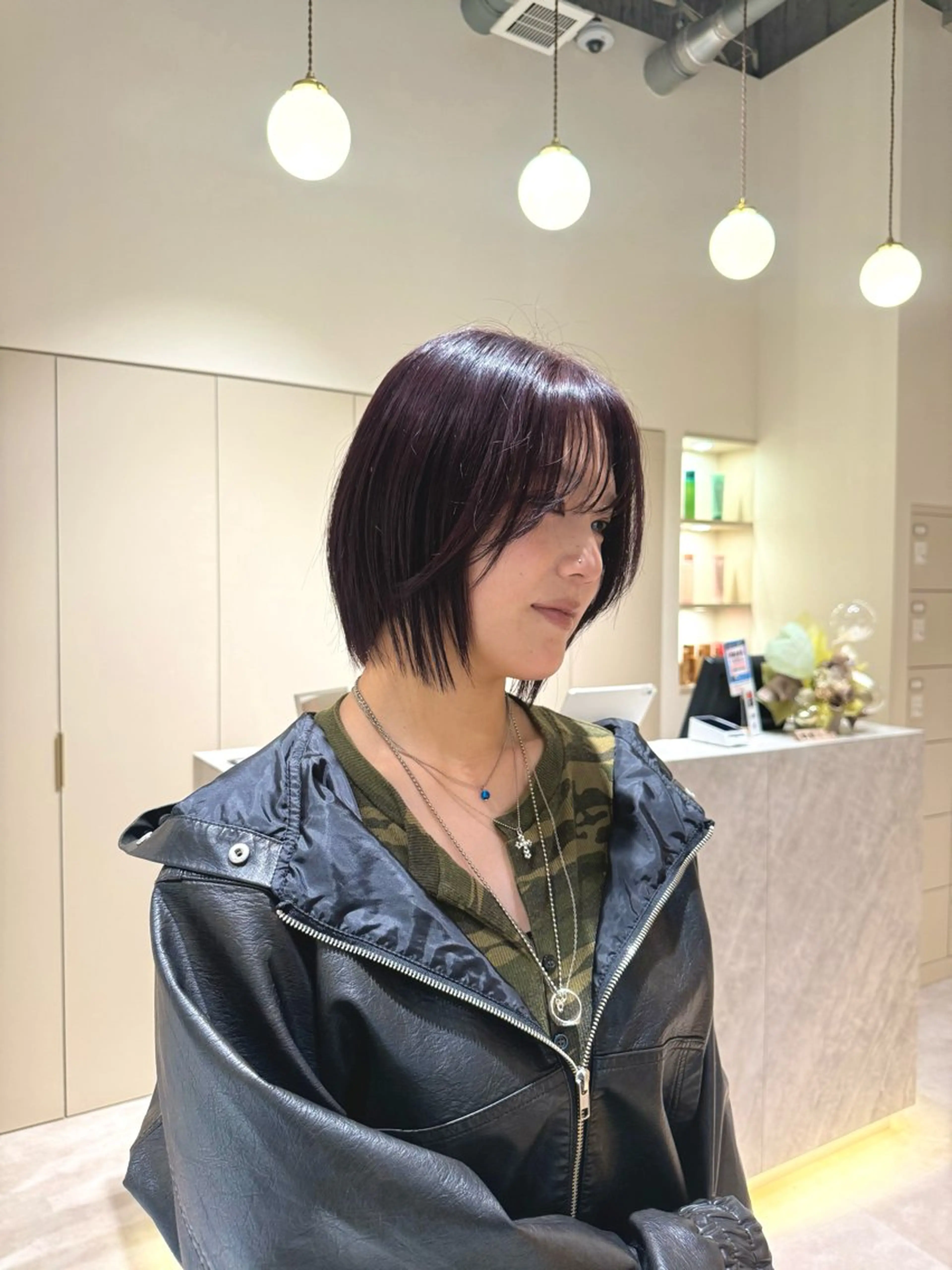 ショート カラー レッドカラー ヘアカラー トリートメント yana /ブリーチモデルのヘアスタイル