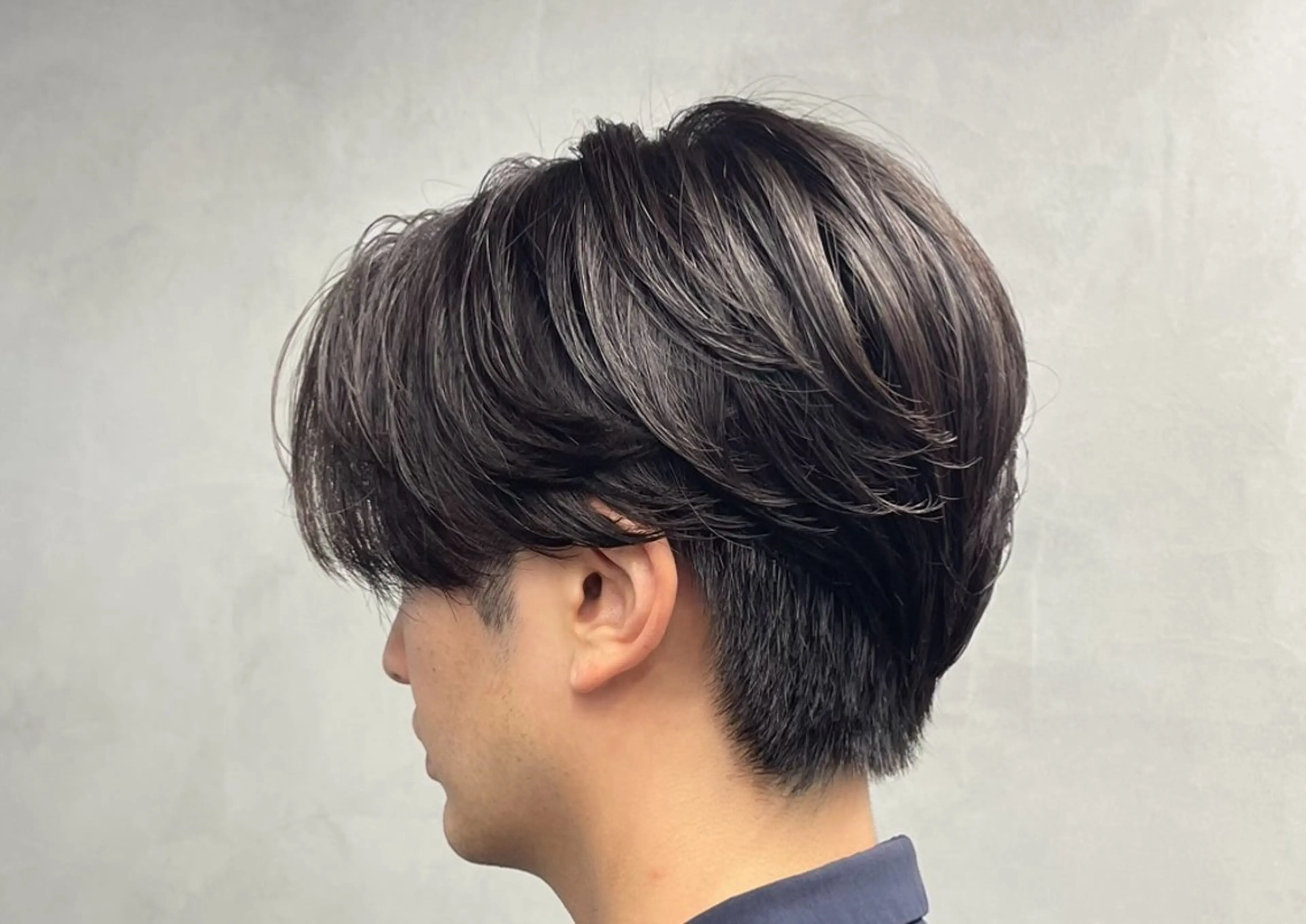 ミディアム パーマ ヘアアレンジ メンズ カット パーマ fifth 石川 凪のヘアスタイル