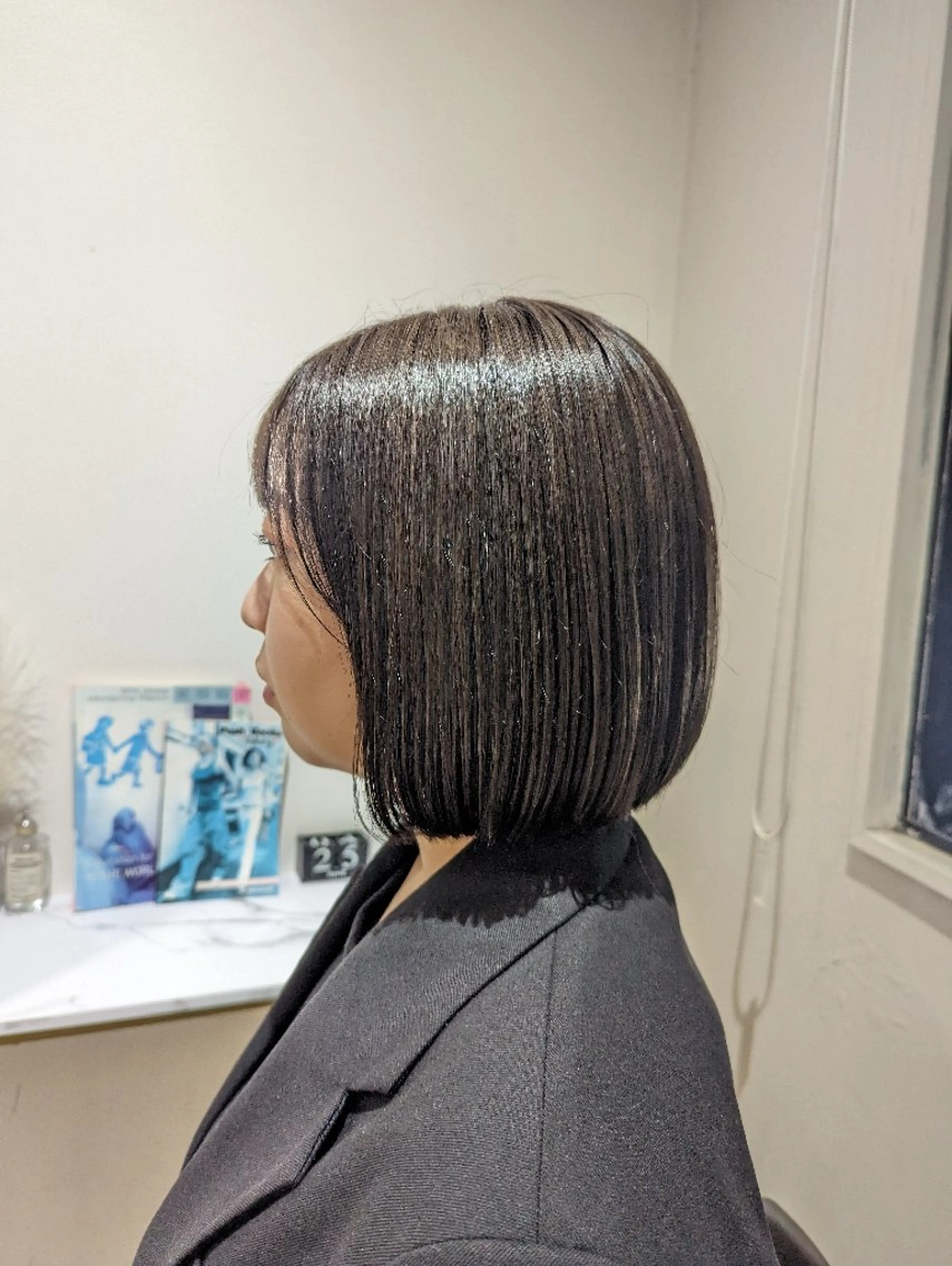 【カット+ワンカラー+縮毛矯正+treatment】の写真