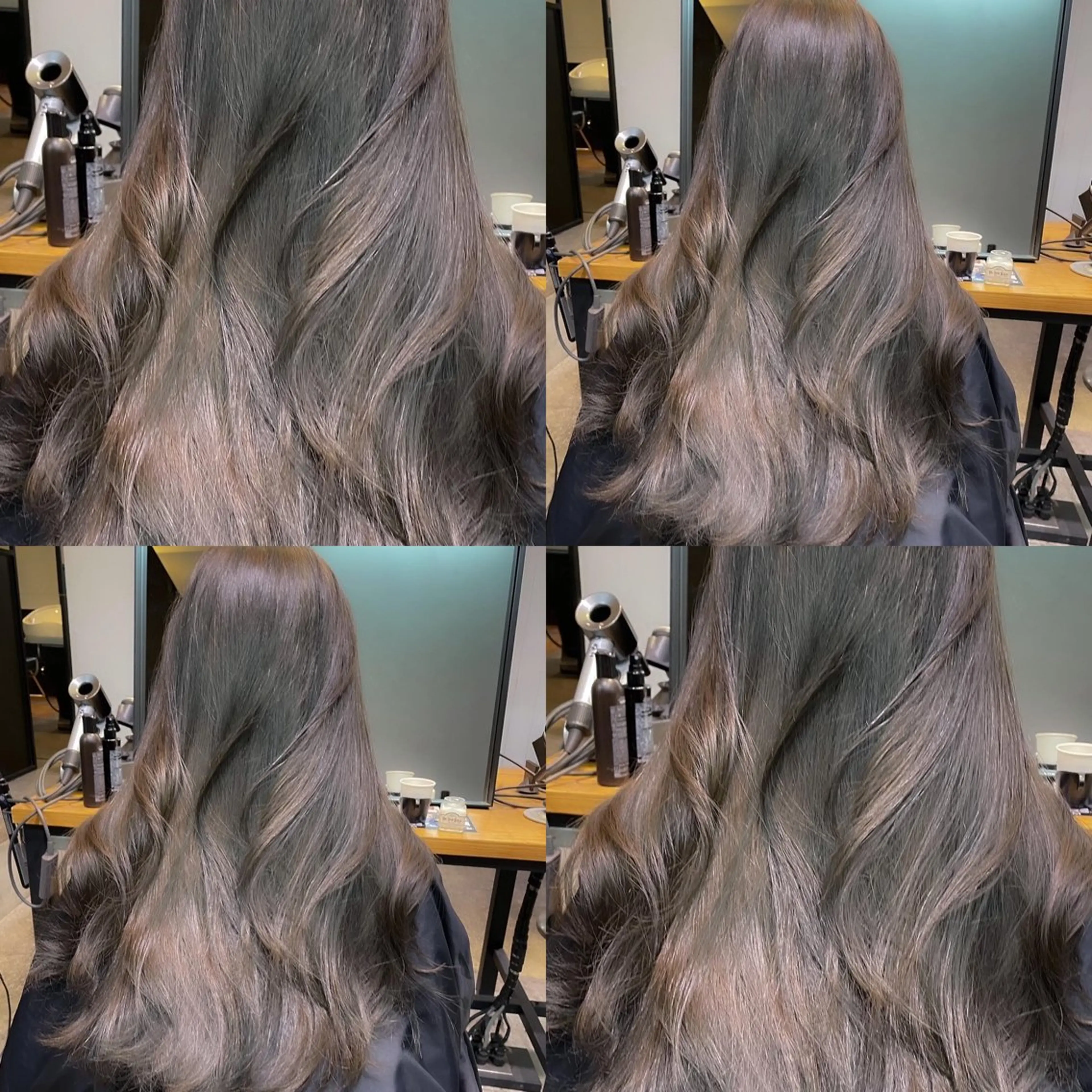 ロング カット ヘアカラー 韓国ヘア🇰🇷 YURIYAのヘアスタイル