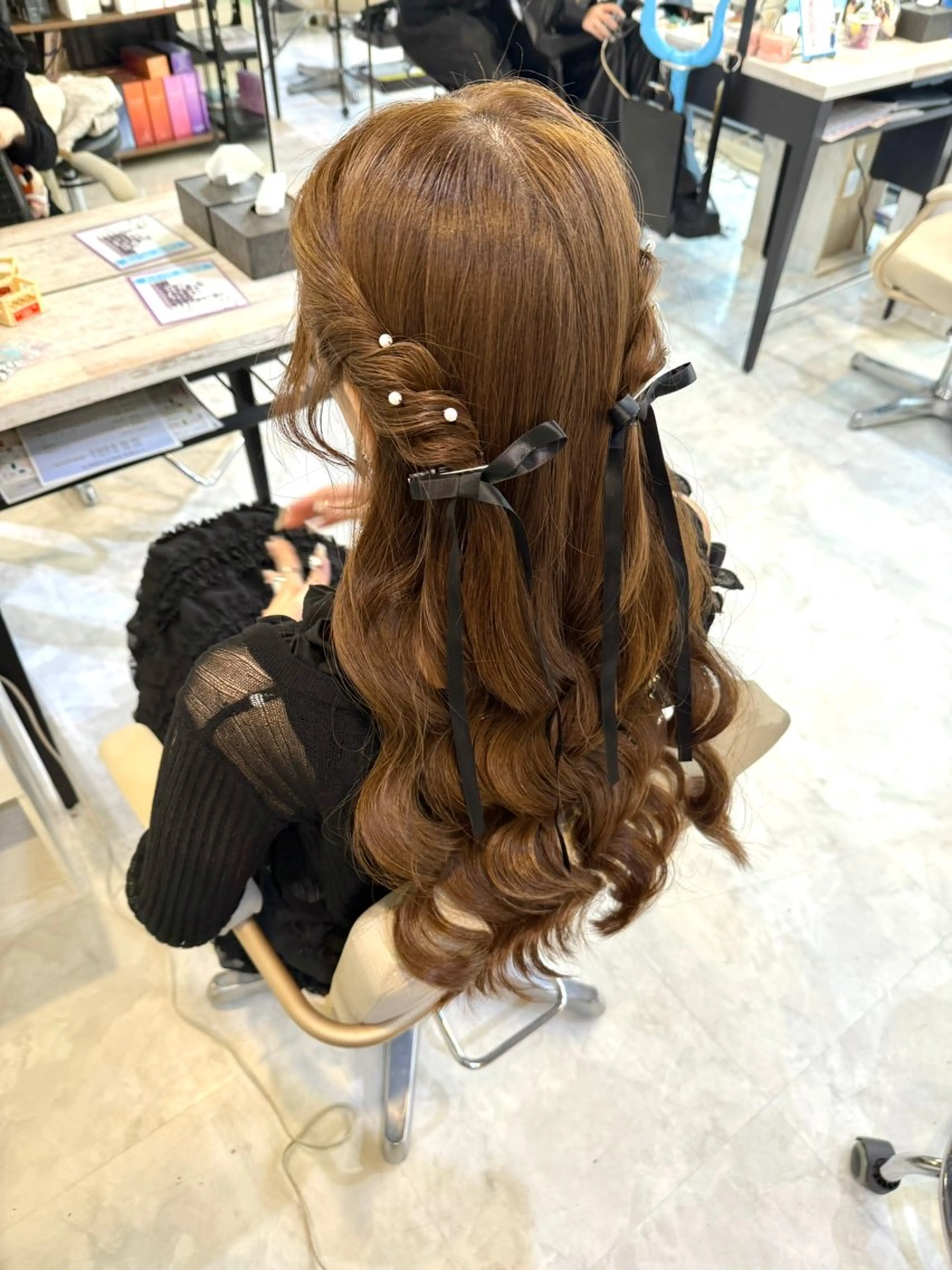 ヘアアレンジ レイヤー/韓国/ 透明感カラー/みずほのヘアスタイル