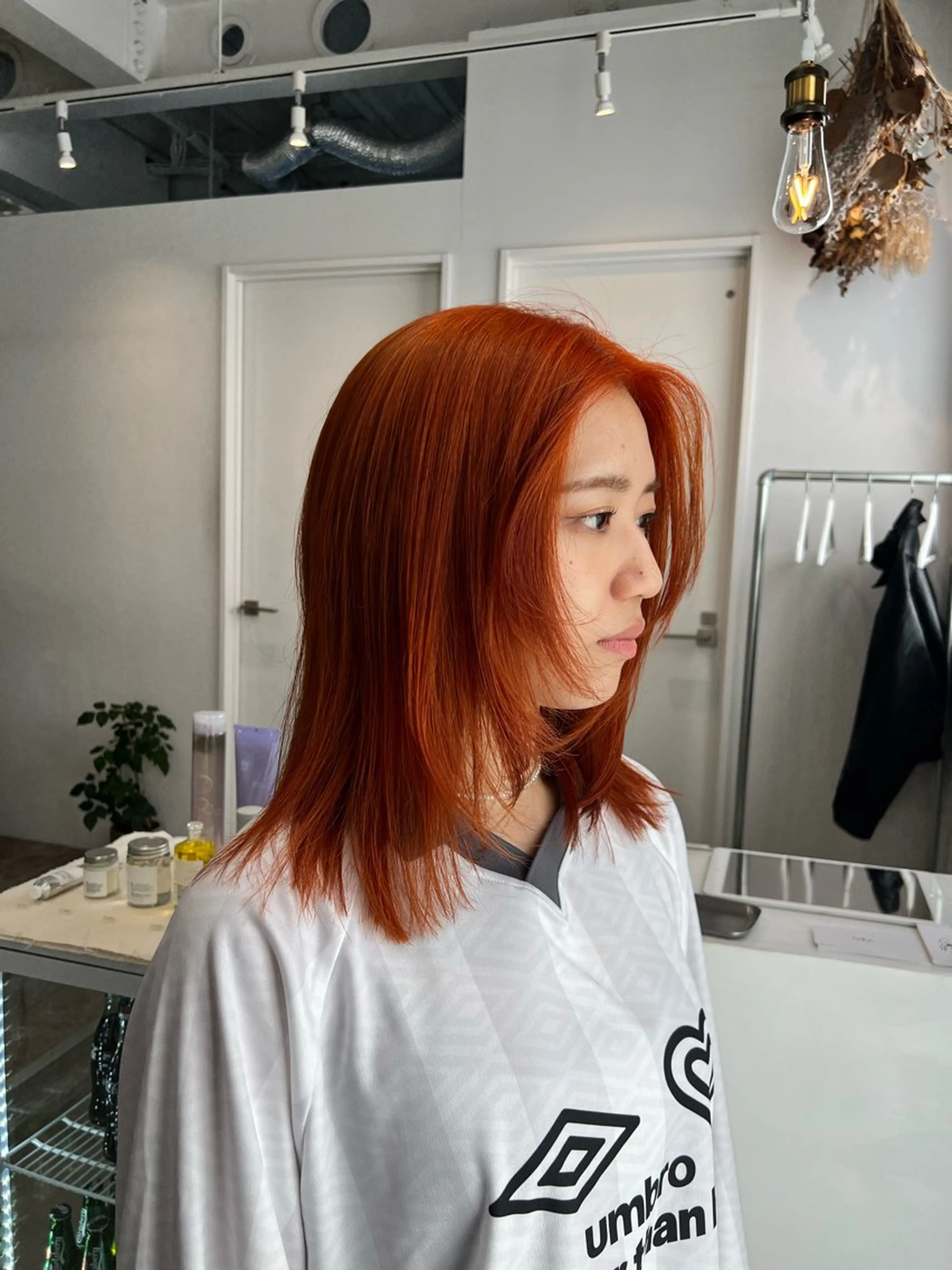 カラー ハイトーンカラー オレンジ カット ヘアカラー トリートメント 山本 晶大のヘアスタイル