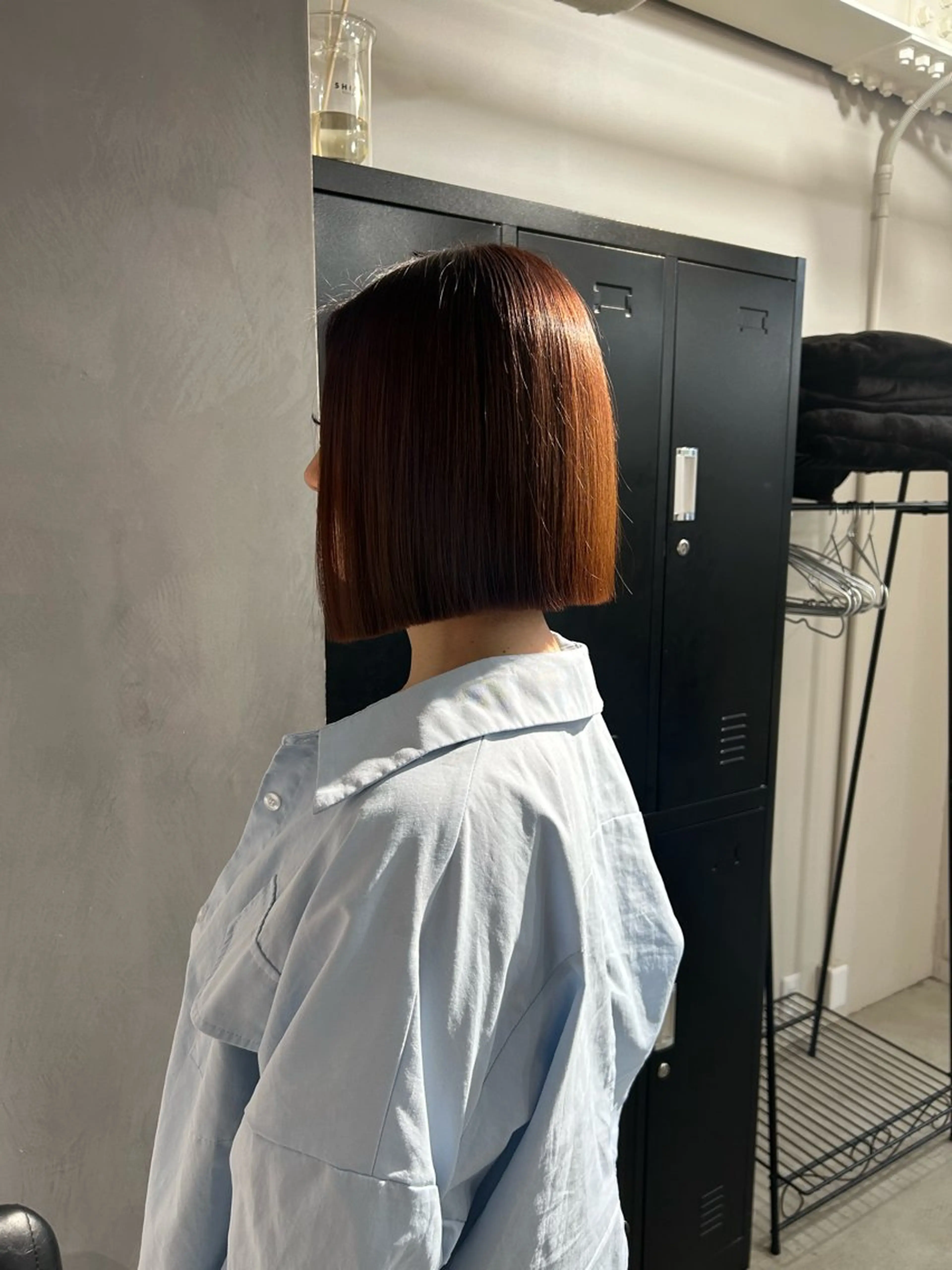 ショート カット 縮毛矯正 トリートメント えり 堀江/ボブ /透明感/レイヤーのヘアスタイル