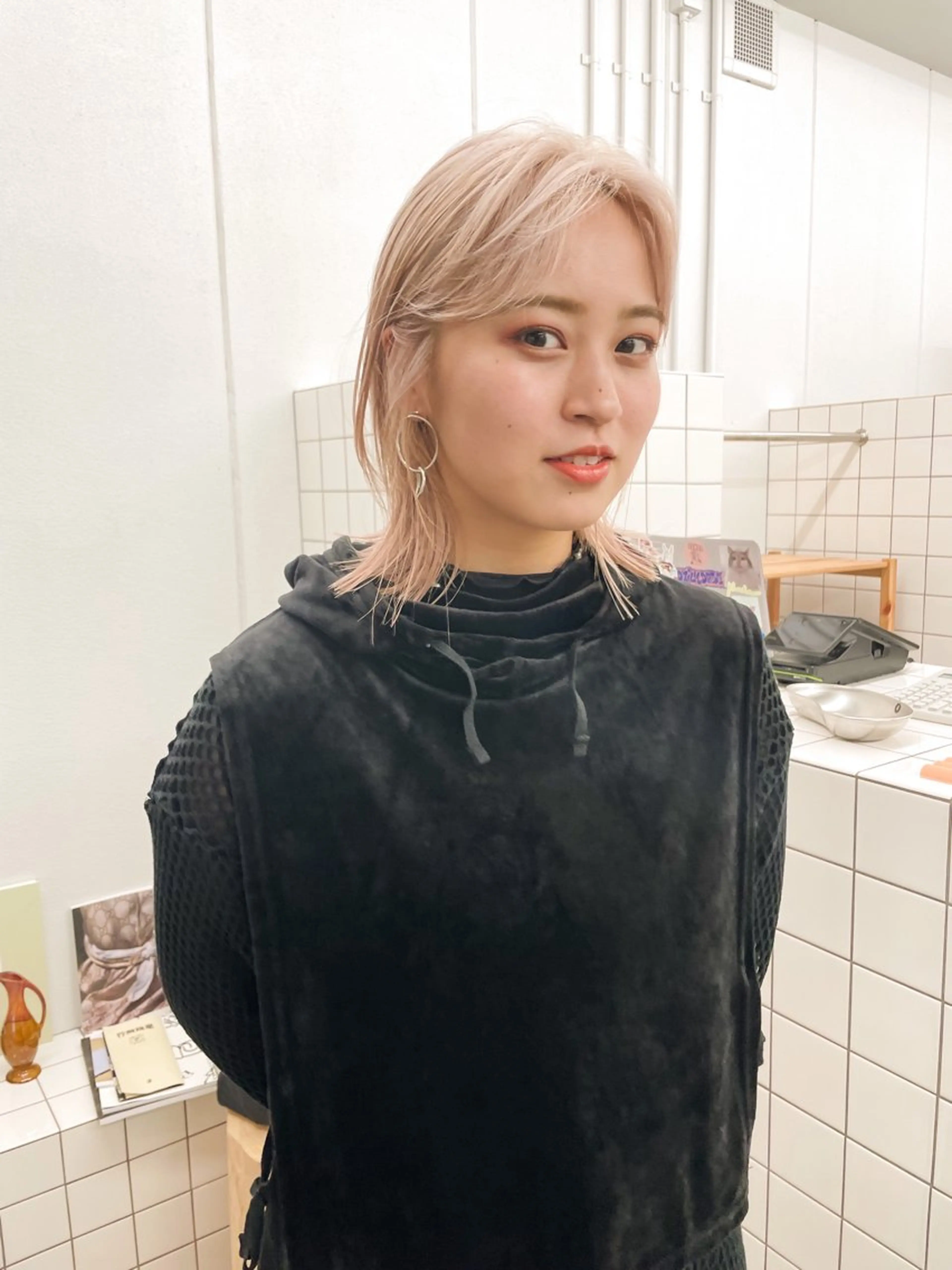 ミディアム カラー カット ヘアカラー 関 京磨のヘアスタイル