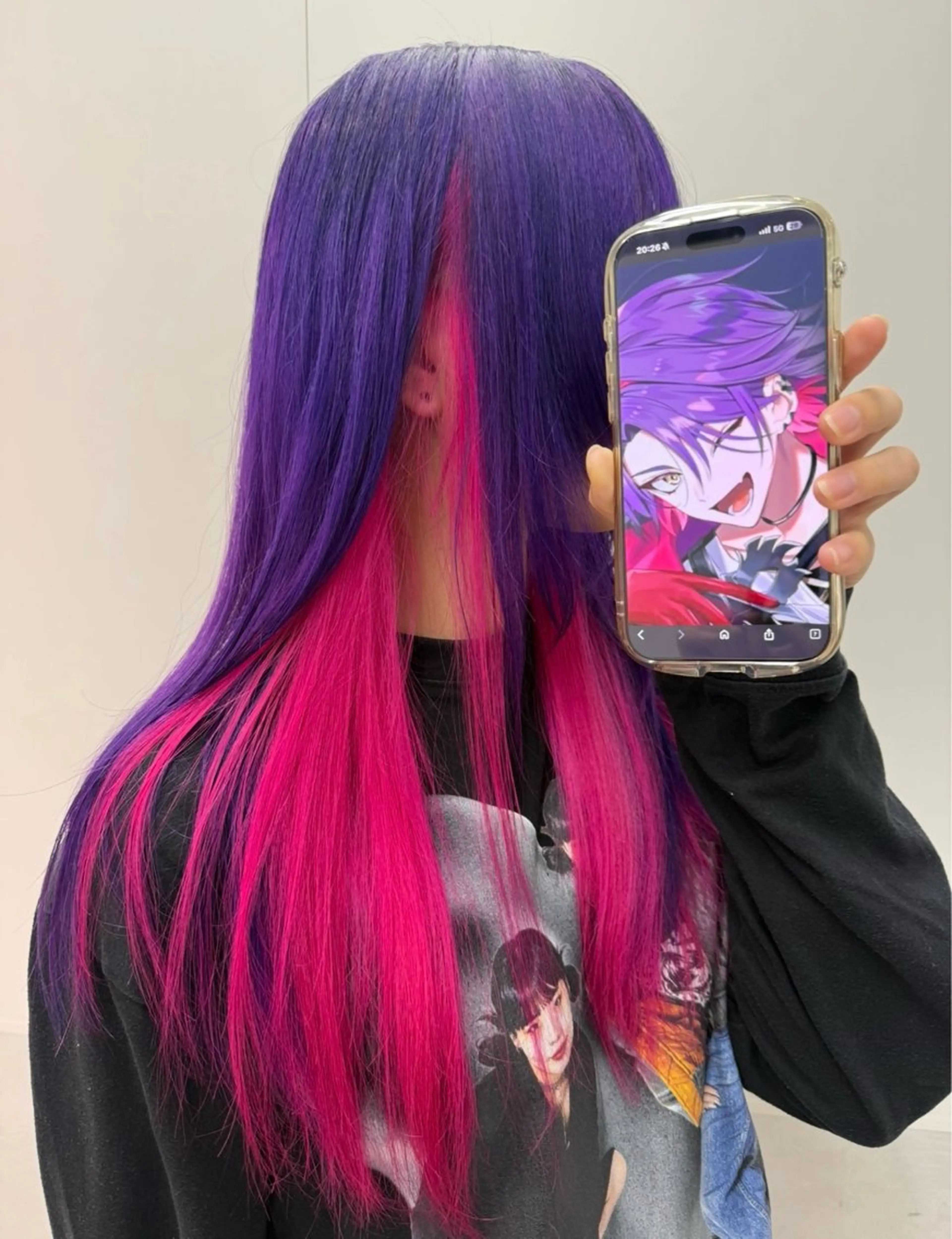 ロング カラー ブリーチ ケアブリーチ ダブルカラー インナーカラー ピンクカラー インナーカラー 推し ブリーチ  髪質改善のヘアスタイル