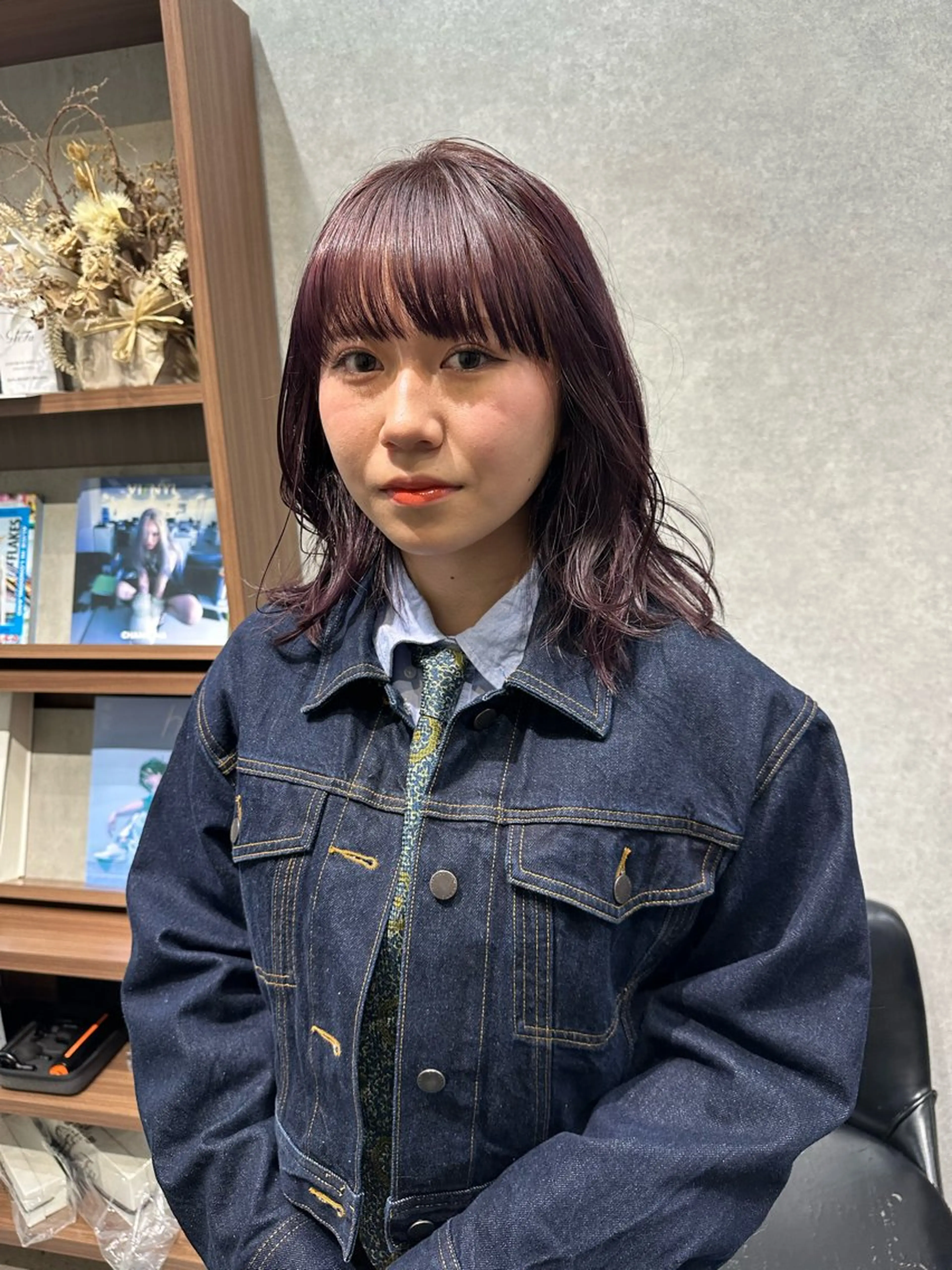 セミロング ヘアカラー Daisy🎀【福岡 美容室】chiakiのヘアスタイル