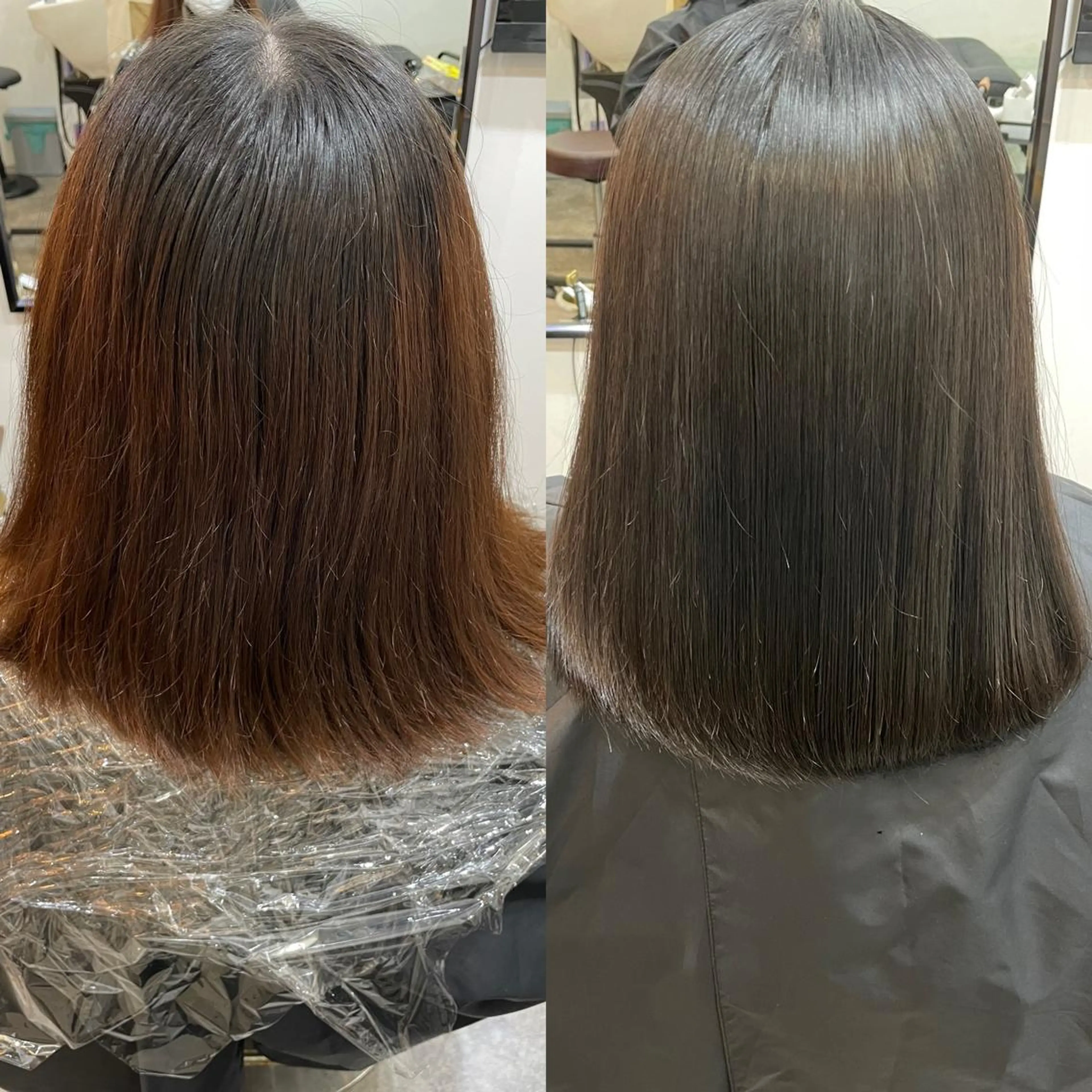 セミロング カラー 髪質改善 トリートメント ヘアカラー トリートメント 水素トリートメント／ 髪質改善/ナカノメのヘアスタイル