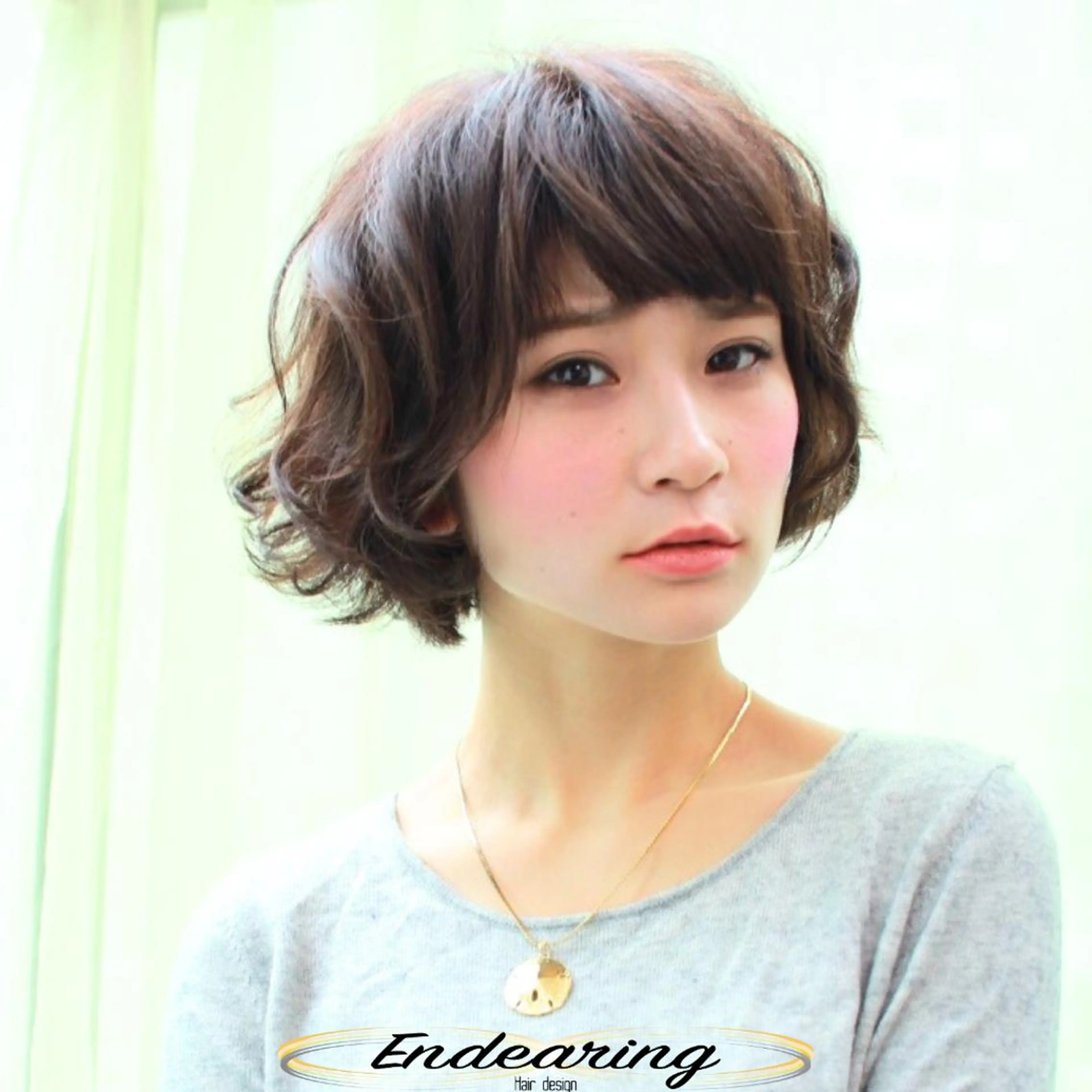 ショート ショートボブ ボブ ショートヘア 小顔カット カット パーマ トリートメント Endearing 銀座/レイヤーカットのヘアスタイル