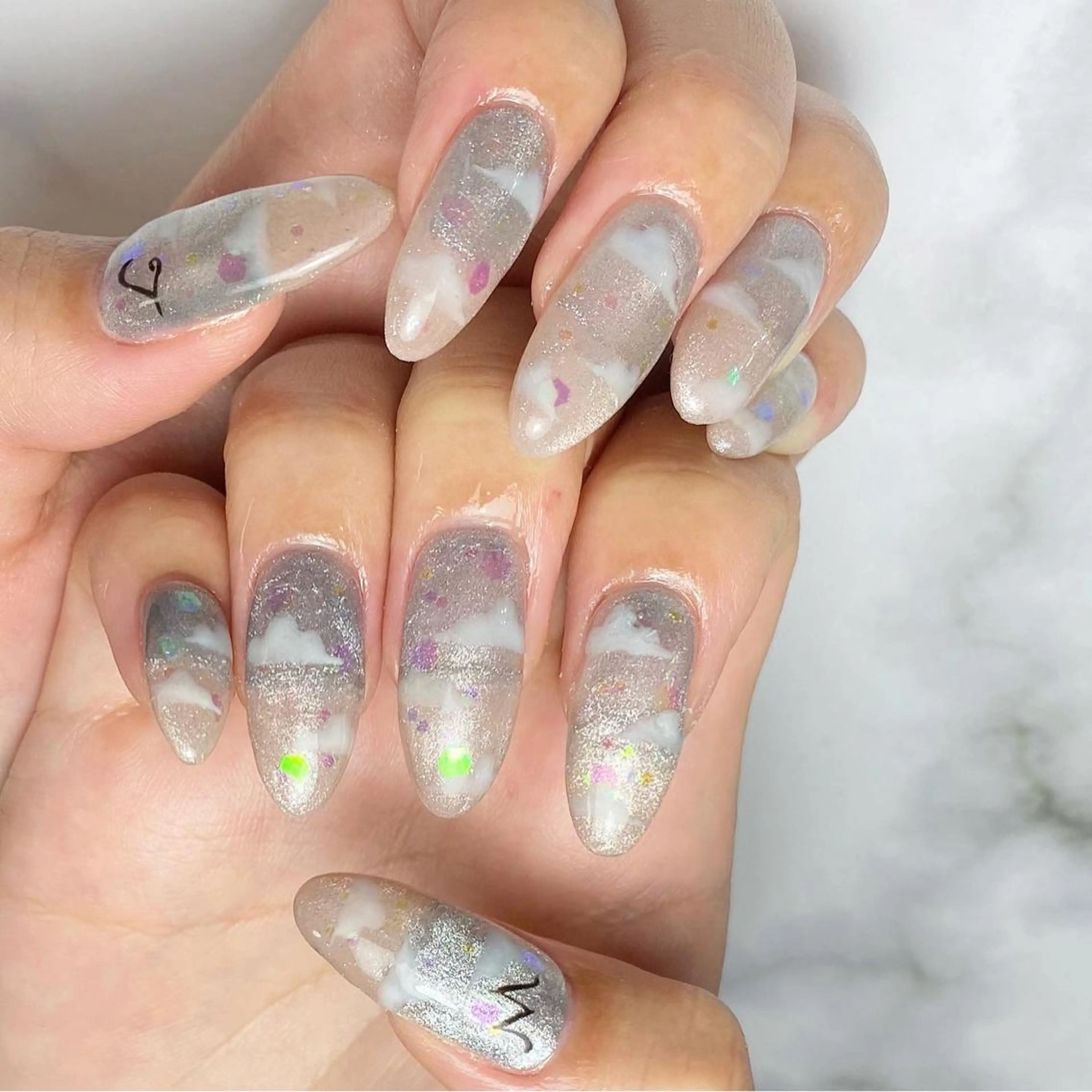 ネイル ロングネイル マグネットネイル Nail ameria megu所属・ameria meguのネイルデザイン
